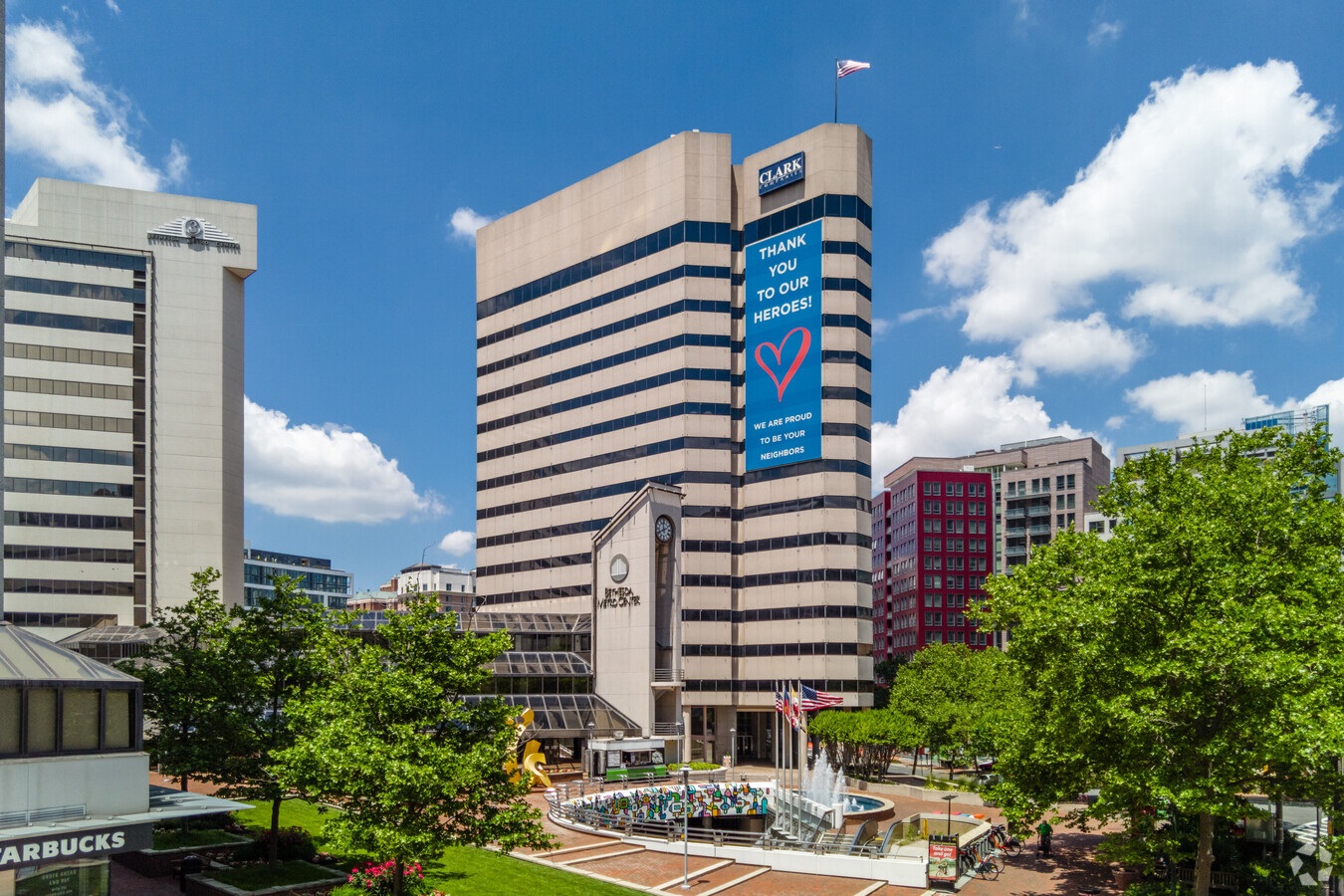 Clark Construction's longtime Bethesda headquarters building sold in 2019 for $133.75 million. (Kate Wichlinski/CoStar)