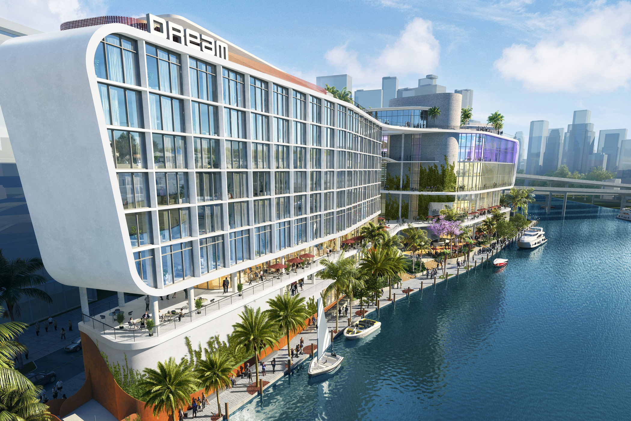 Driftwood Capital's hotel projects include the 165-room Dream Hotel Miami at the Riverside Wharf — a $222.5 million, 200,000-square-foot, mixed-use development on the Miami waterfront. (Driftwood Capital)