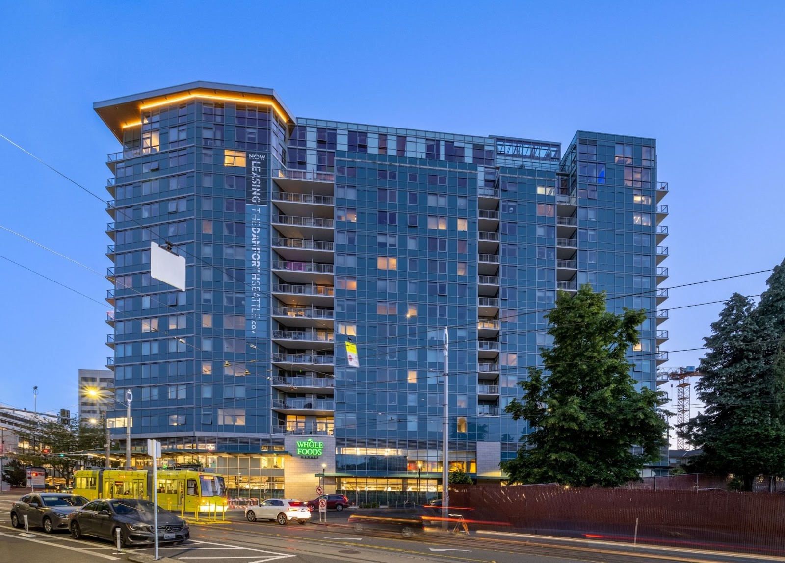 The Danforth, a 265-unit apartment complex in Seattle's First Hill neighborhood, was built in 2018. (Kennedy Wilson)