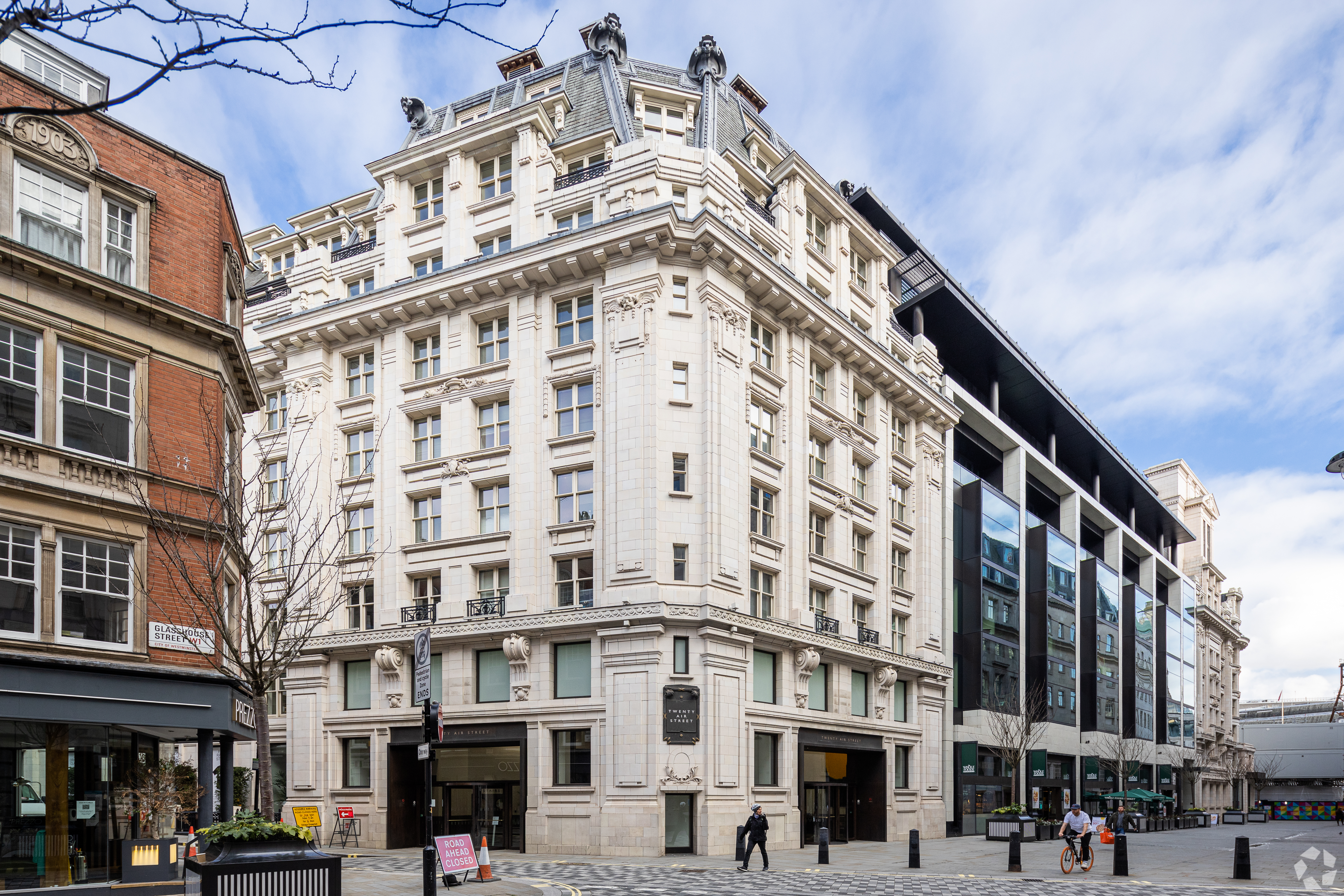 Twitter's London HQ is at the Crown Estate and Norges' 20 Air Street. (CoStar)