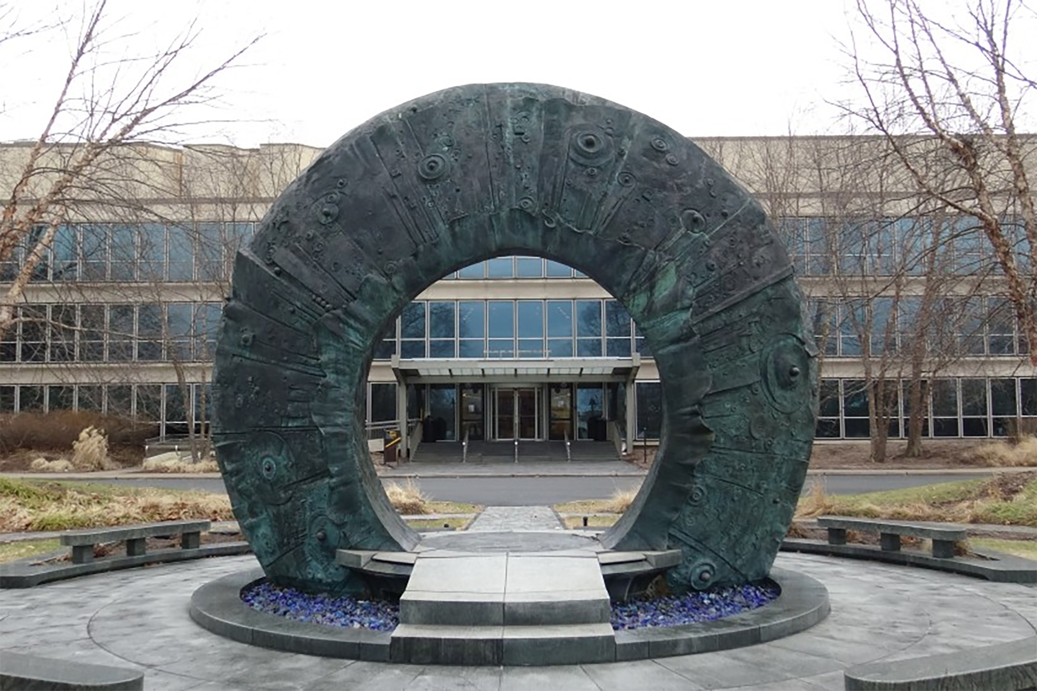 A photo depicts the entrance to the former Toy R Us headquarters in Wayne, New Jersey. (Getinge US)