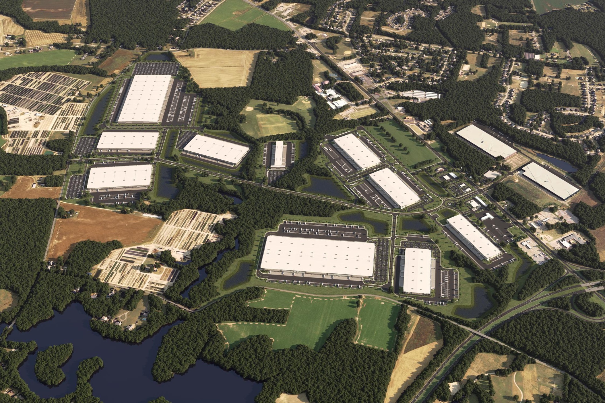 Aerial of the proposed Port 460 development. (Matan Cos.)