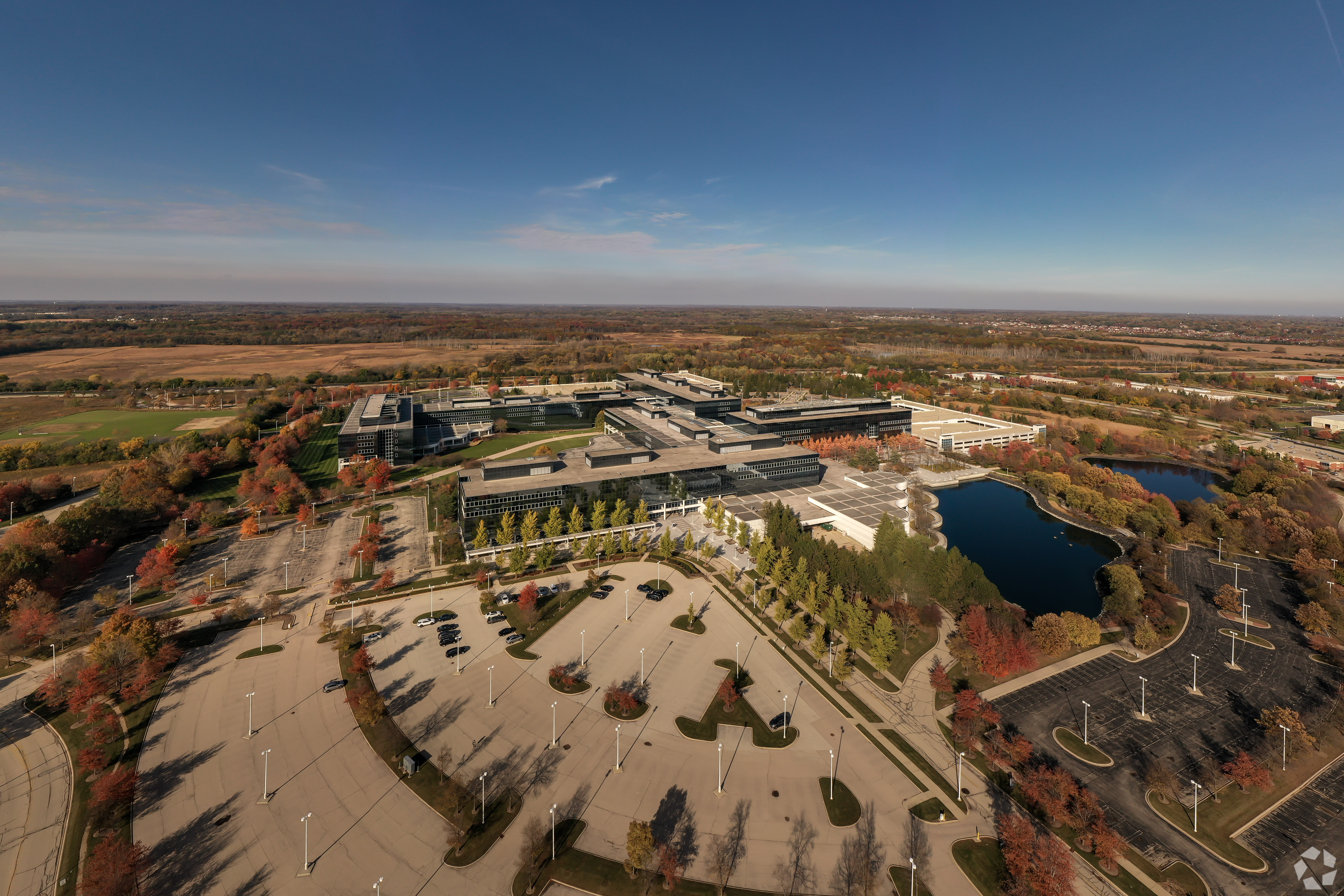 Demolition of the 194-acre former Sears headquarters in Hoffman Estates is underway, readying the site for Compass Datacenters’ latest development. (Emilia Czader/CoStar)