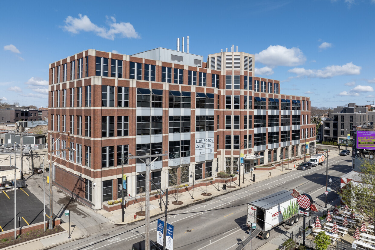 The Lincoln Park Bioscience Center at 2430 N. Halsted St. in Chicago is for sale. (Brett Bulthuis/CoStar)