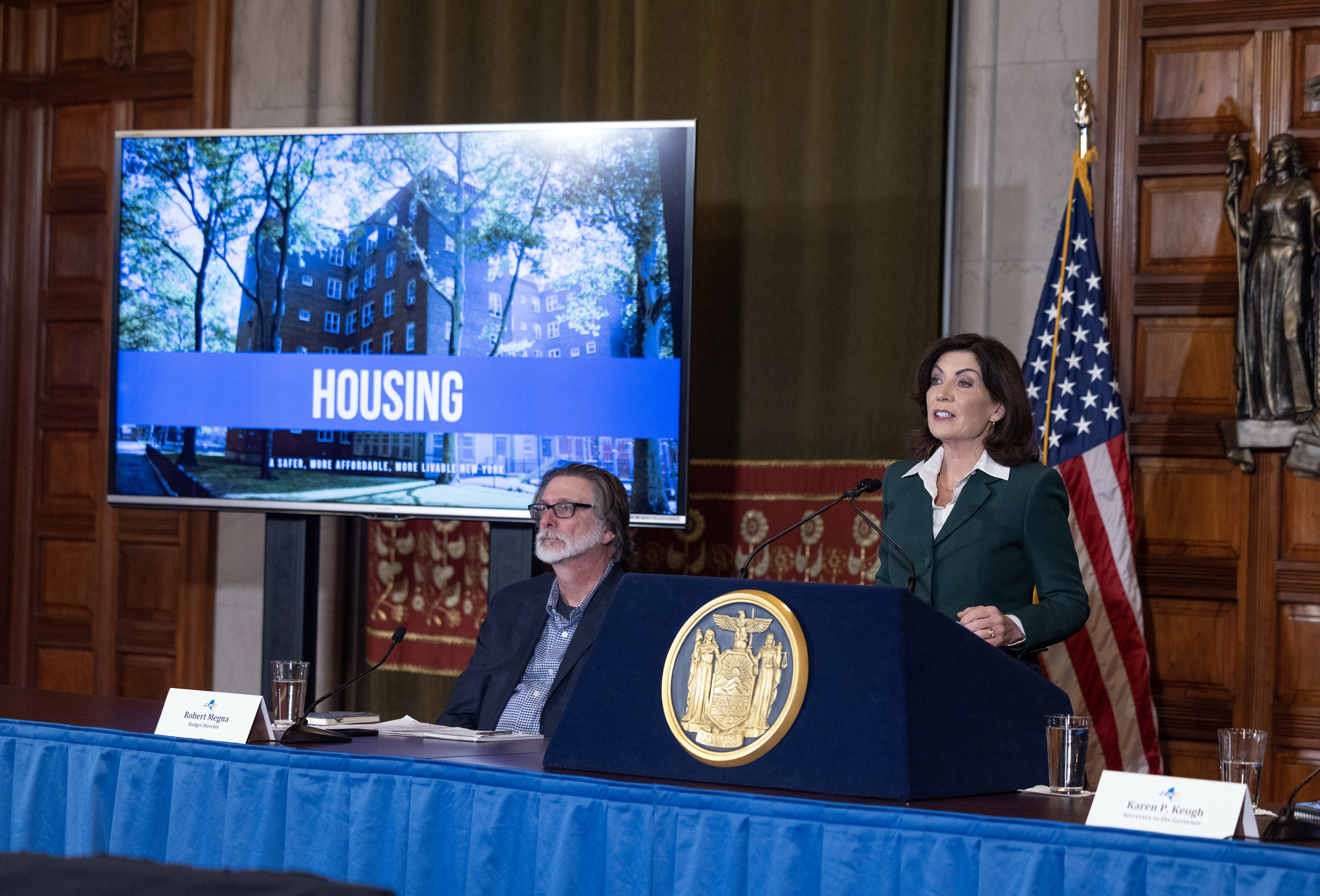 New York Gov. Kathy Hochul's administration reached an agreement with the state Legislature on a $229 billion budget for fiscal year 2024. (Gov. Kathy Hochul's office) 