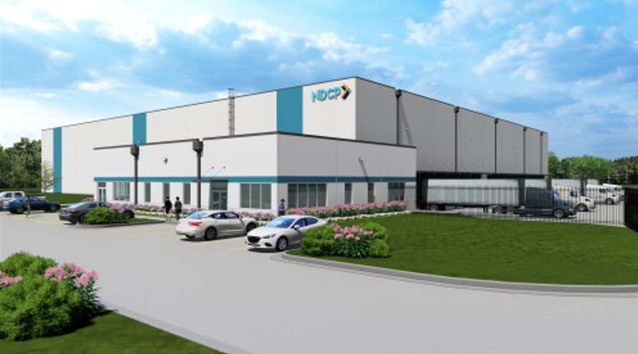 A rendering of National DCP's new food service distribution center in Burleson, Texas. (NDCP)
