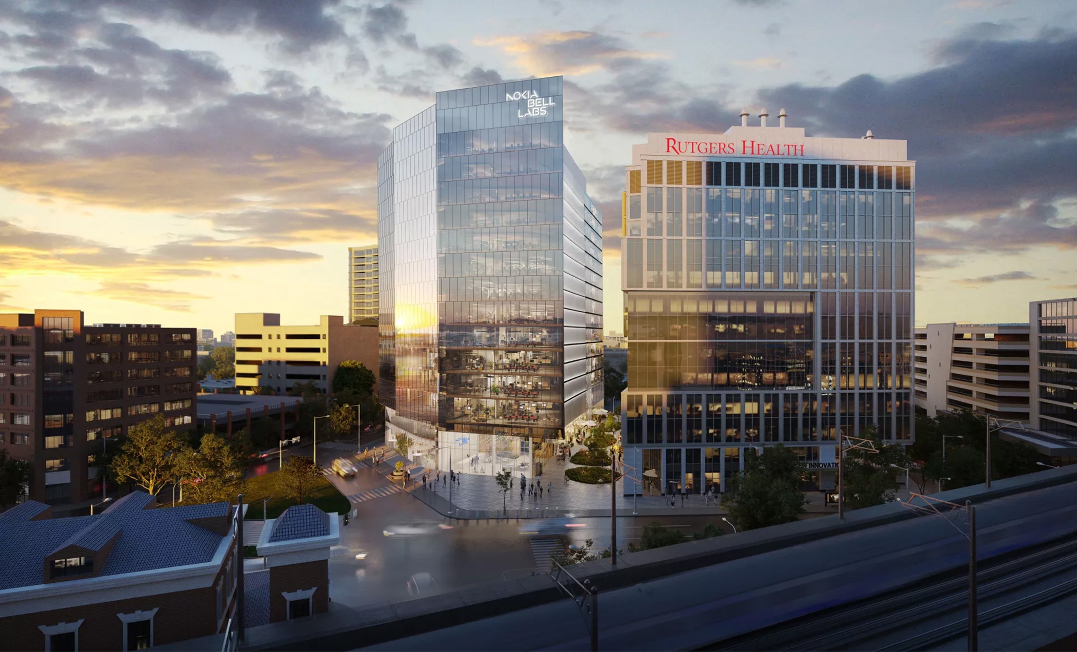 Nokia Bell Labs' new location will be in a 10-story building, known as H-2, in New Brunswick at the New Jersey Health + Life Science Exchange, or HELIX. (Nokia Bell Labs)