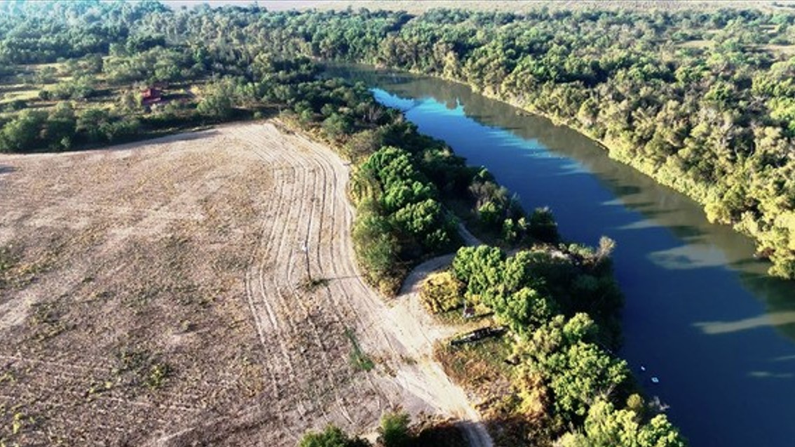 The Texas General Land Office has acquired two ranches, including this one in Starr County along the Rio Grande River at the state's border with Mexico, for a proposed 1.5-mile border wall. (Texas General Land Office)