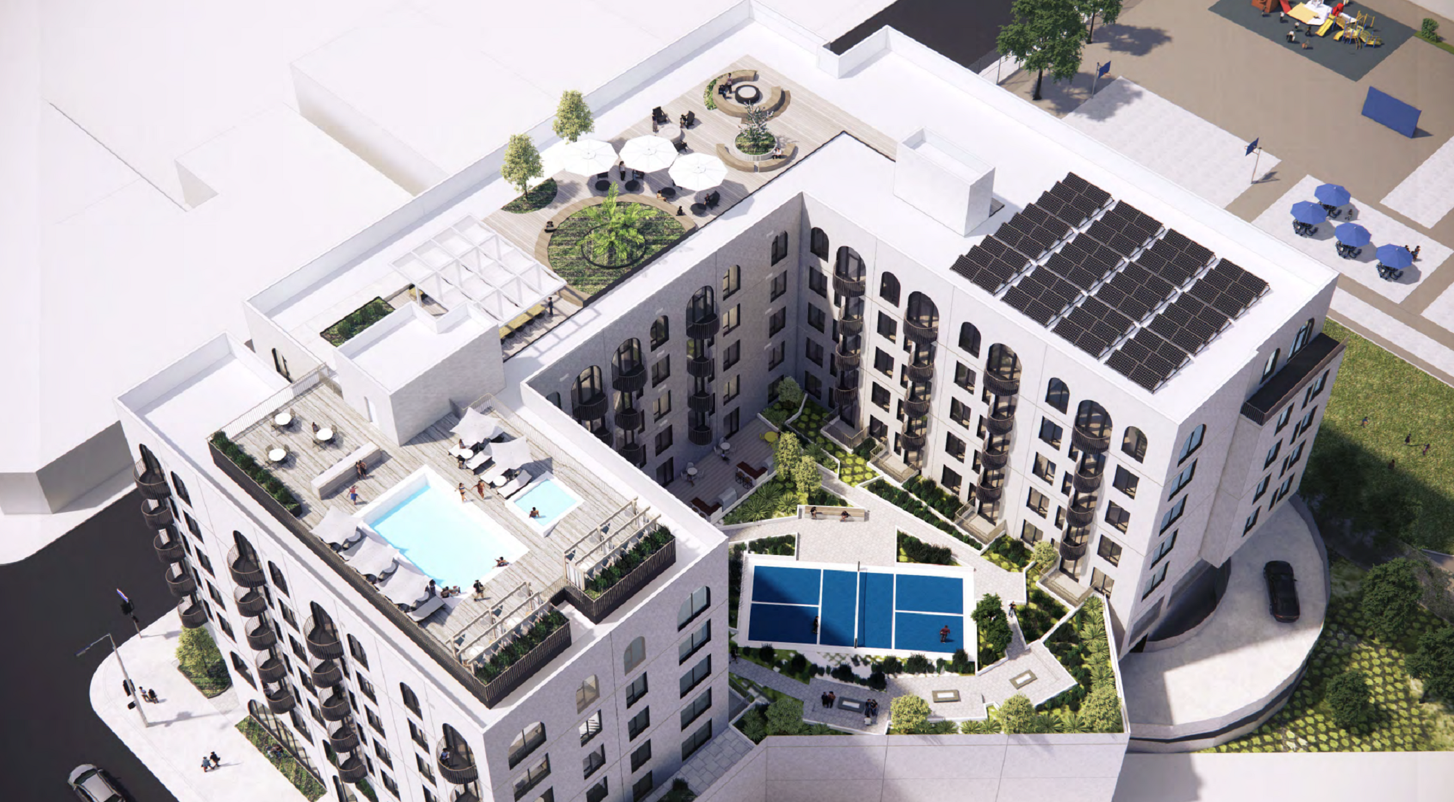 Uncommon Developers is proposing to build a 123-unit apartment project at 7441 W. Sunset Blvd. (City of Los Angeles)