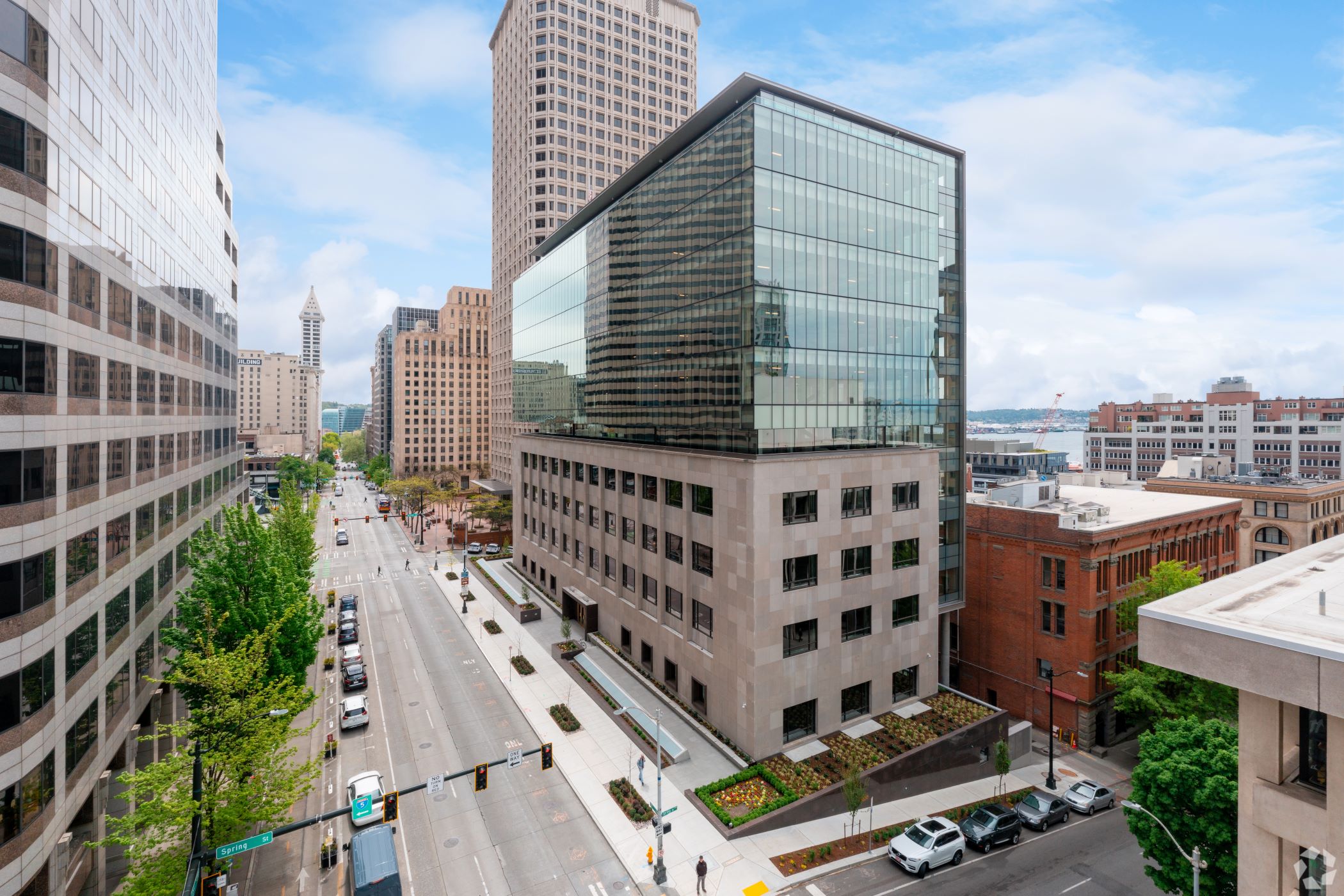 Seattle’s Federal Reserve Building, where coworking space provider Knotel has leased two floors. (Anthony Harle/CoStar)