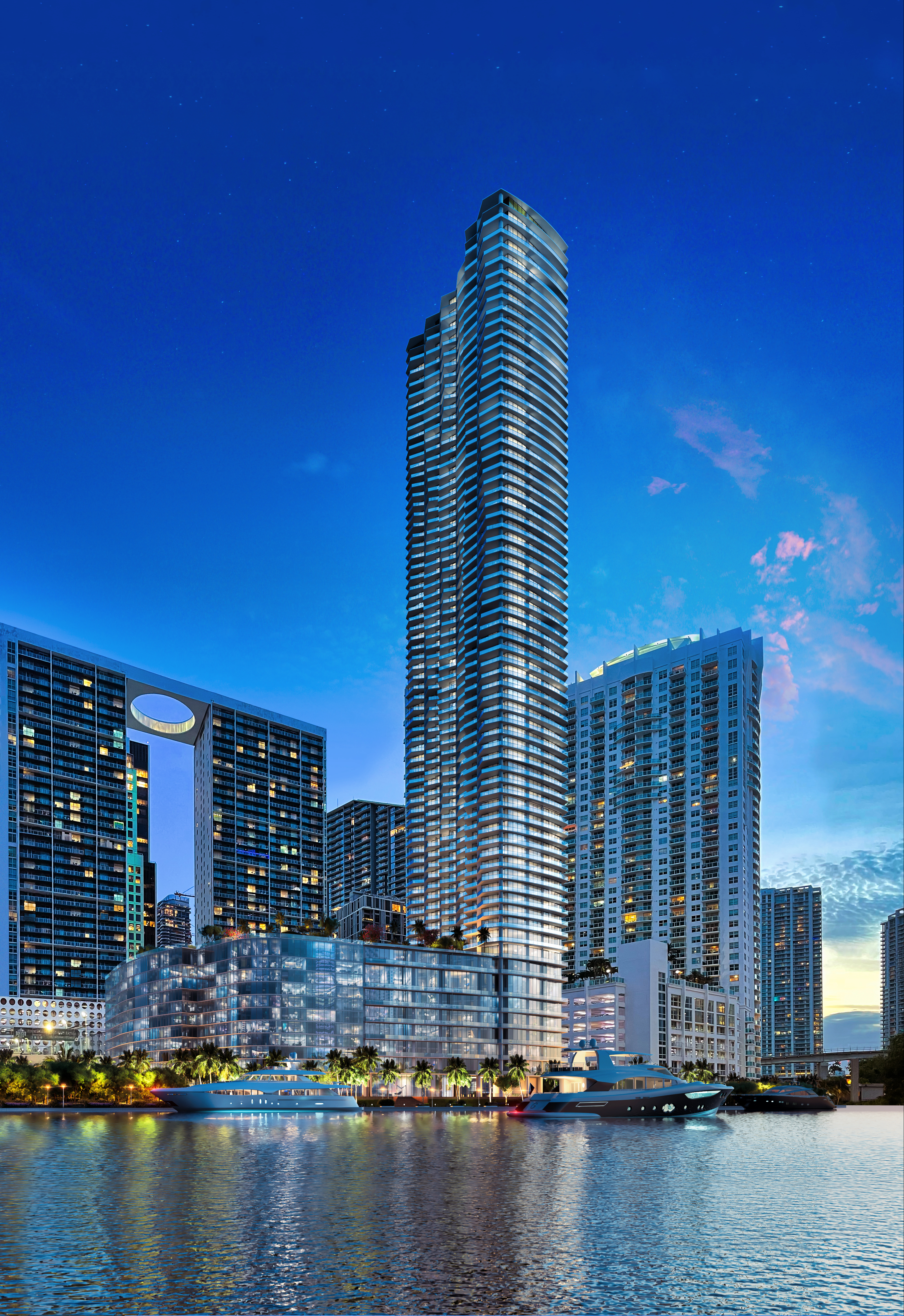Baccarat Residences' developers Related Group and GTIS Partners secured a $328 million construction loan for the new condominium tower along the Miami River. (Related Group)