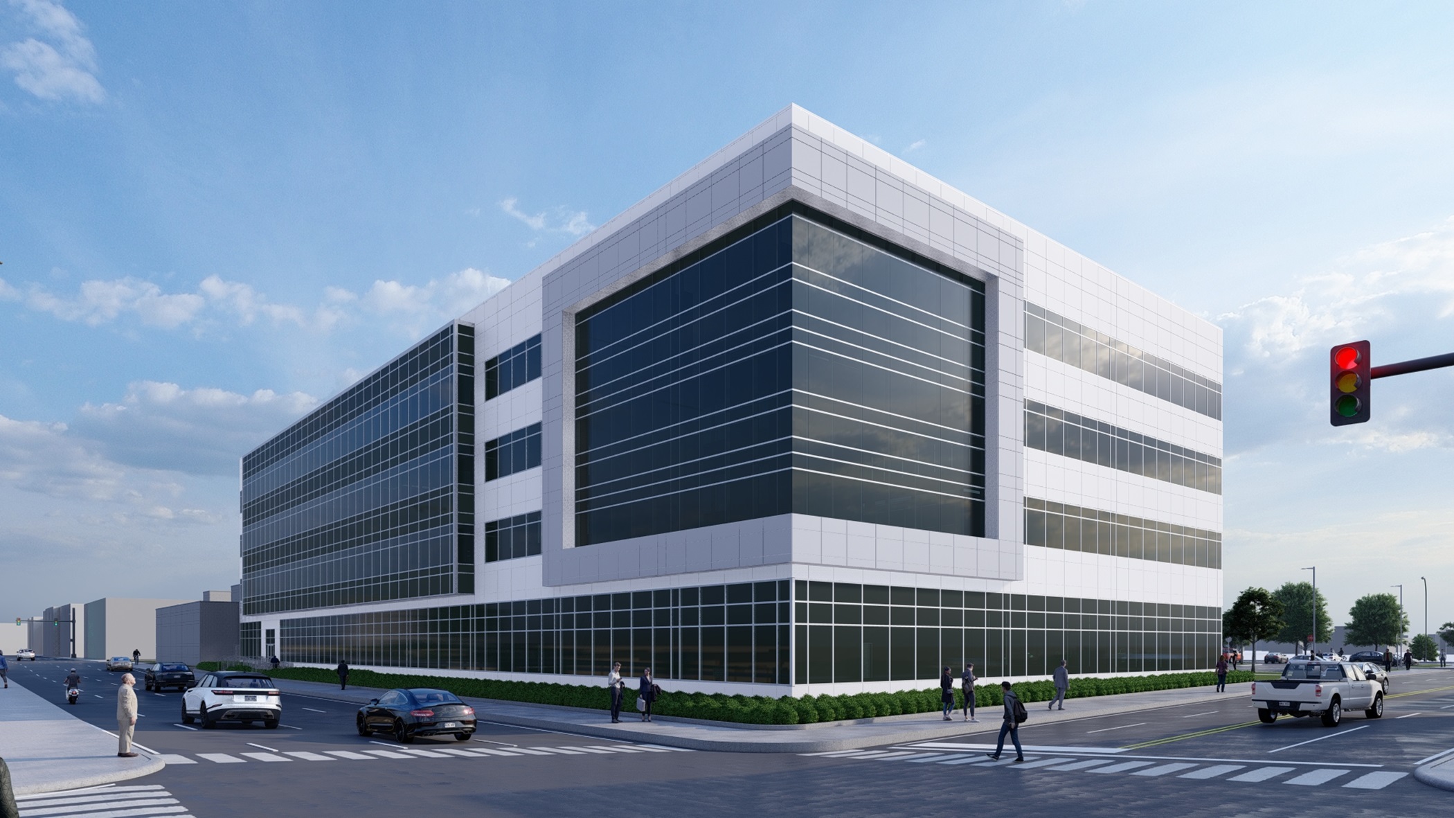 A new office building under construction for TC Energy is located on the banks of the Kanawha River in downtown Charleston, West Virginia. (ZMM Architects & Engineers)
