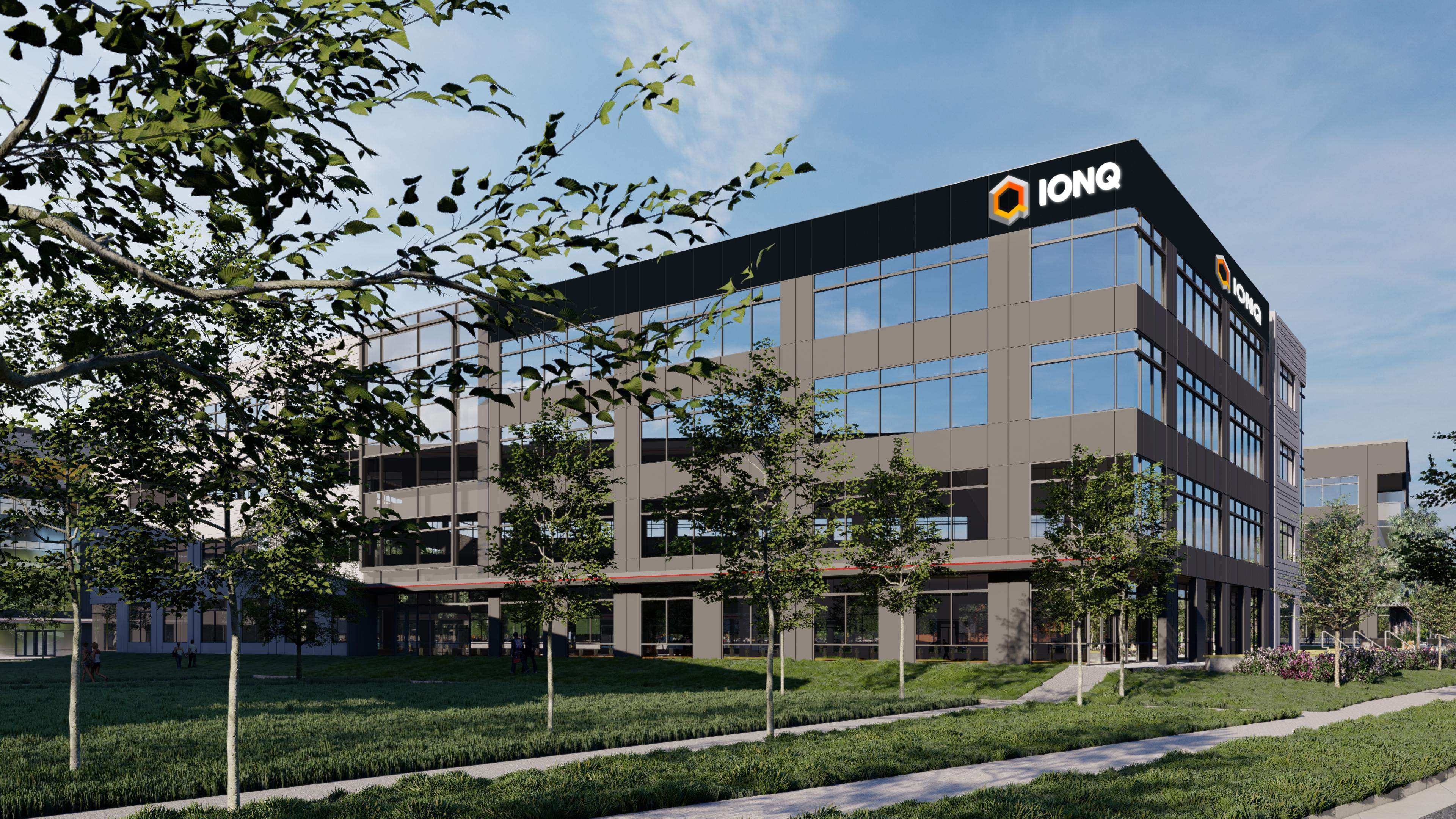This artist rendering shows what the planned IonQ building at the University of Maryland would look like. (Courtesy of IonQ)