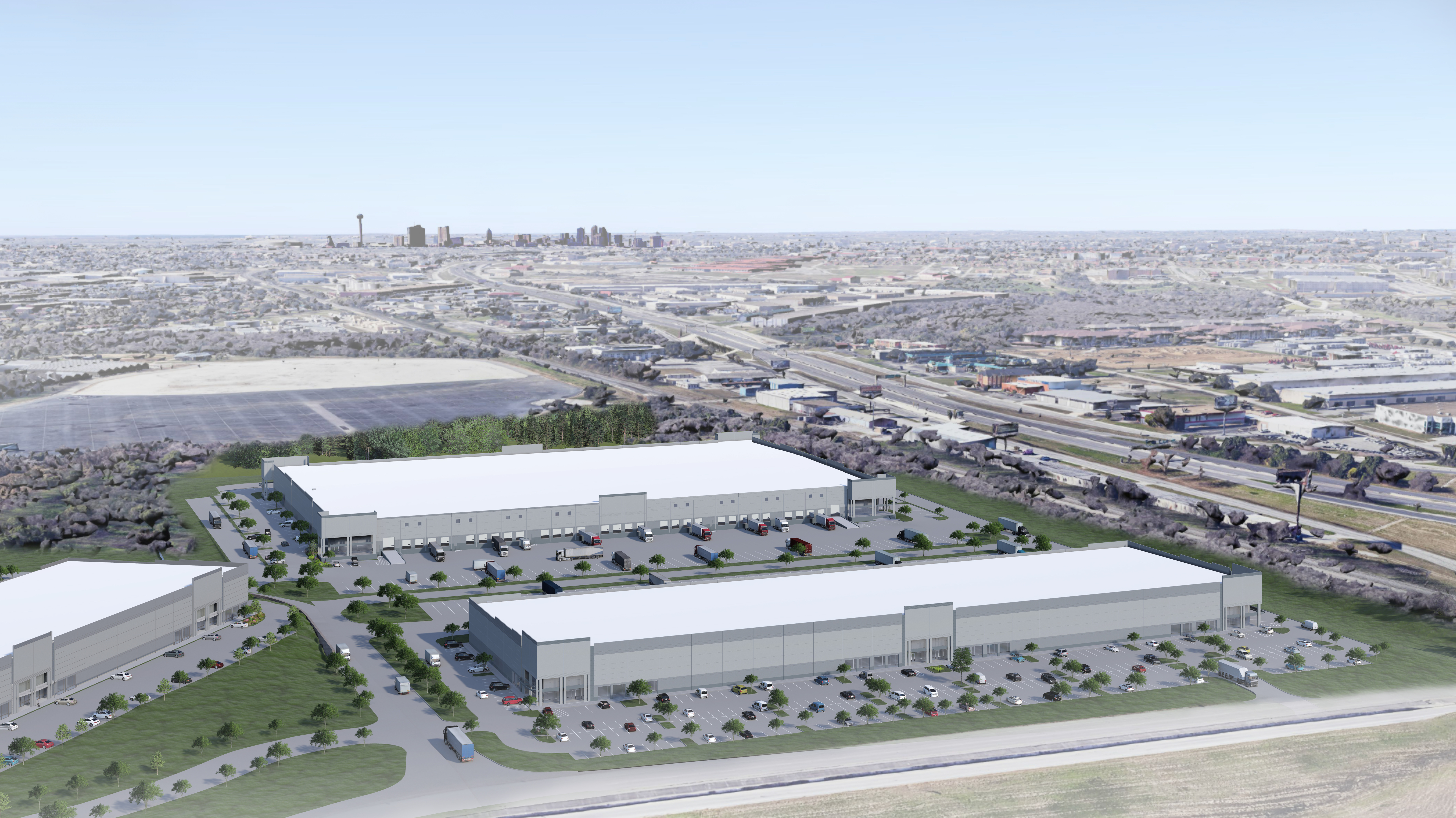 Construction on the second and final phase of a 64-acre master-planned industrial park in San Antonio is officially underway. The new industrial park, once completed, would add 416,707 square feet of industrial space at Centerpoint Logistics Park. (Jackson-Shaw)