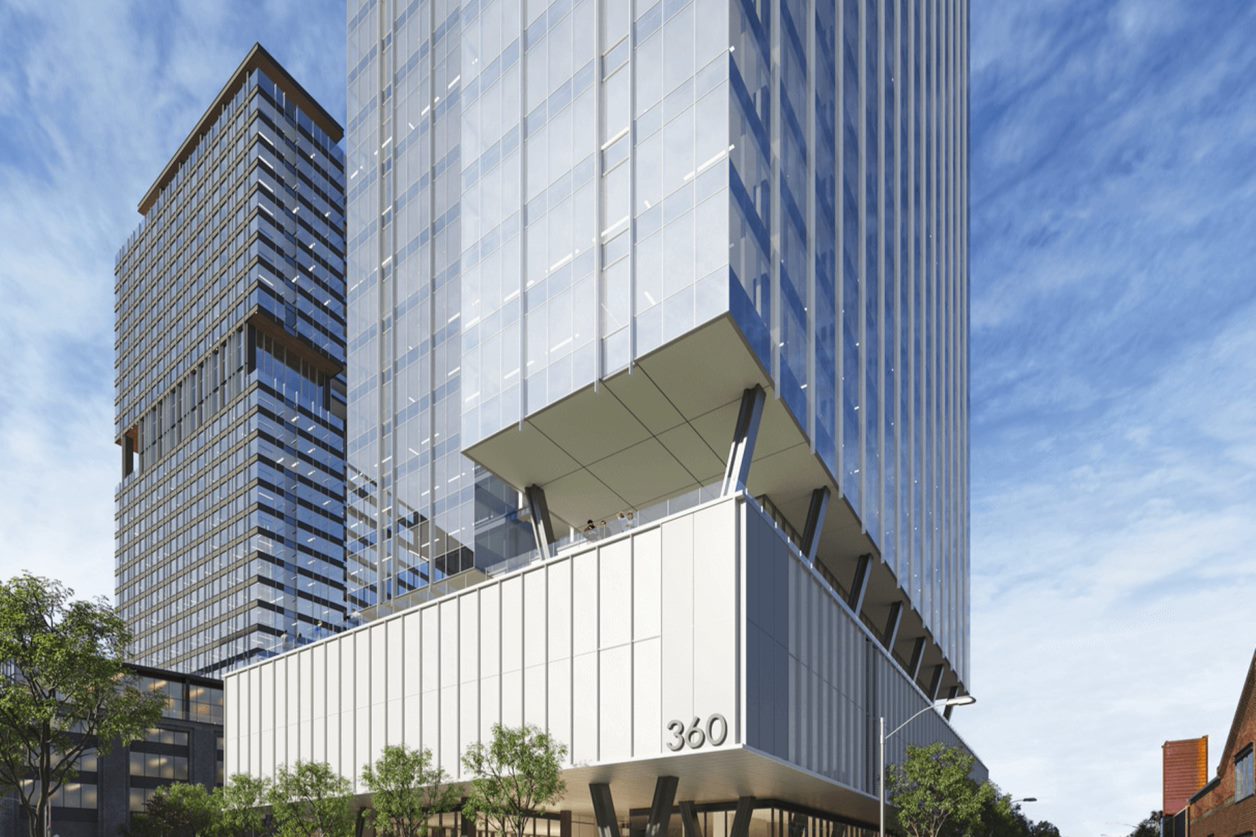 Greenberg Traurig is negotiating an office lease in Sterling Bay’s 24-story tower under construction at 360 N. Green St. in Chicago’s Fulton Market. (Gensler)
