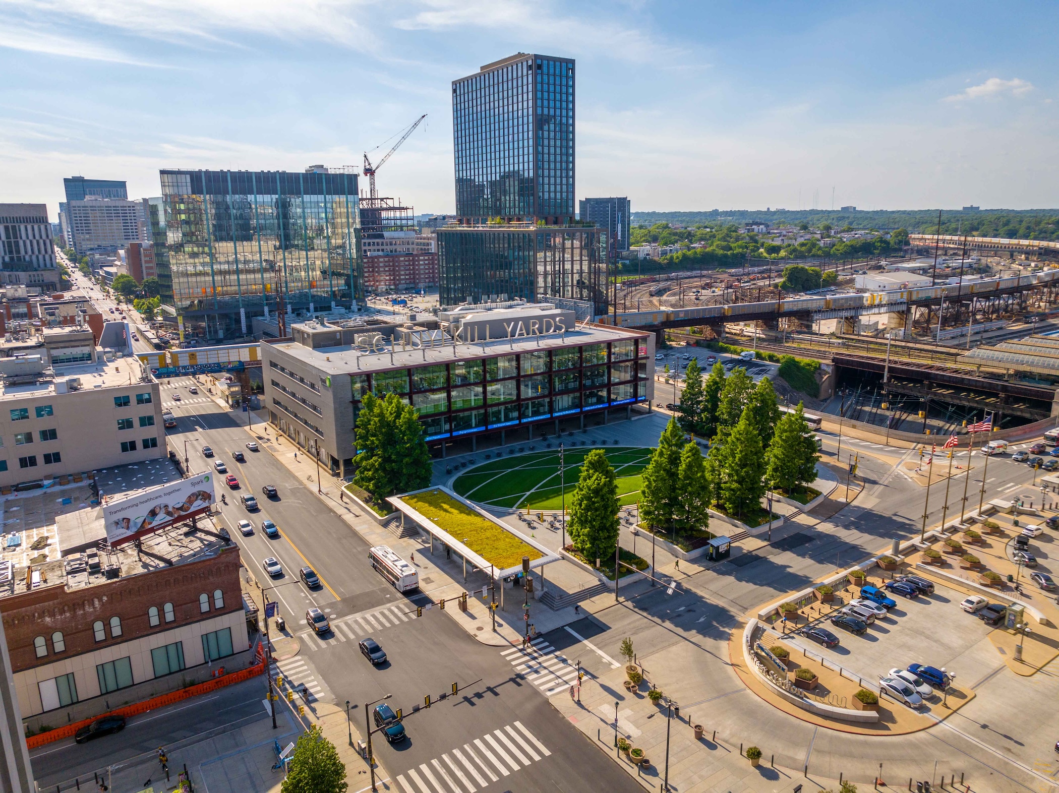 The decline in interest rates is expected to help Philadelphia-based Brandywine Realty Trust move forward on plans for its mixed-use Schuylkill Yards development. (CoStar) 