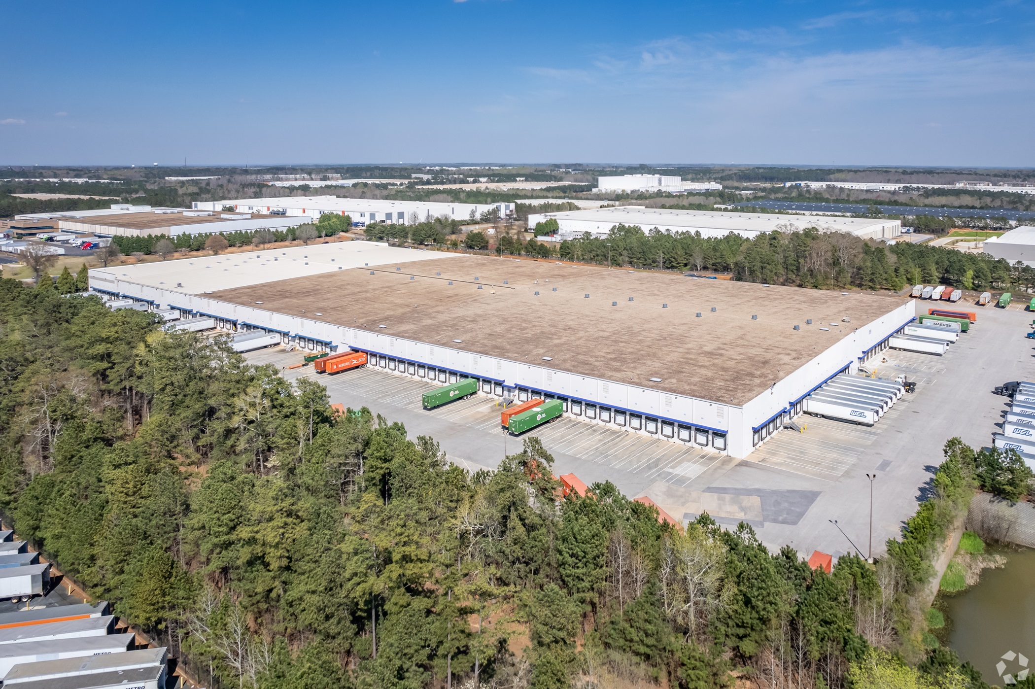 Eyewear maker EssilorLuxottica occupies about 60% of this warehouse in suburban Atlanta. (CoStar)
