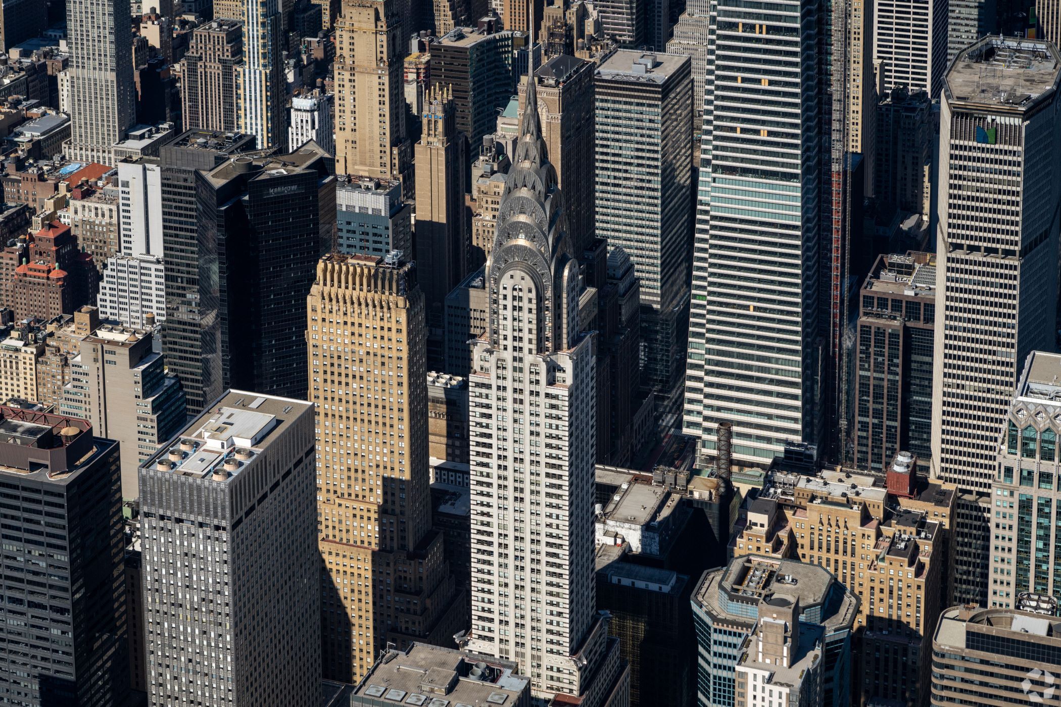 Vintage buildings that have struggled with elevated vacancy levels, like New York's Chrysler Building, face an uncertain future. (CoStar)