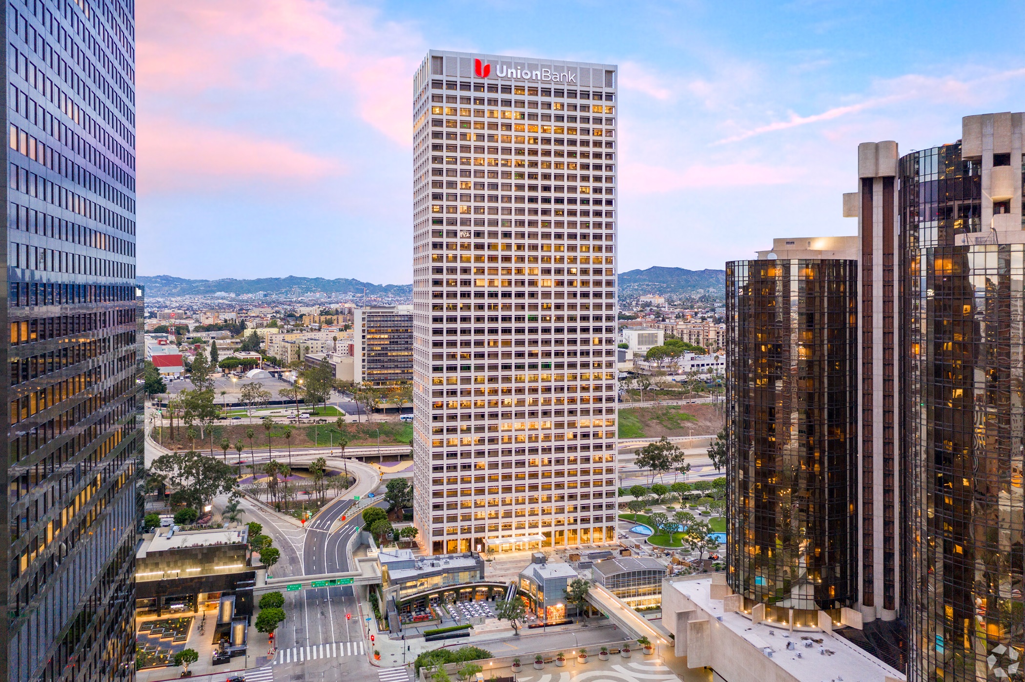 Union Bank Plaza in downtown Los Angeles sold in May for $110 million — $98 million less than it traded for in 2010. (Jeremiah Unruh/CoStar)