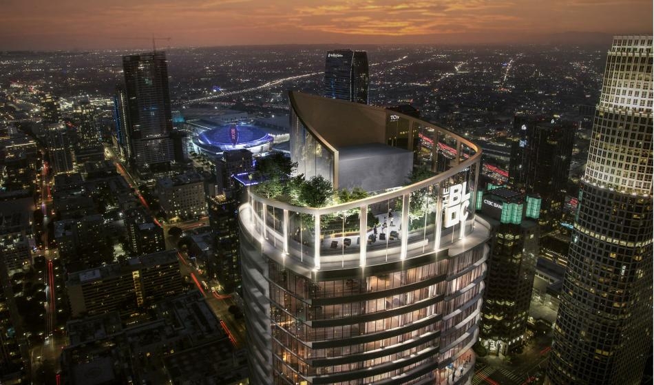 A rendering of the proposed 53-level residential tower at The Bloc in Downtown Los Angeles (National Real Estate Advisors)