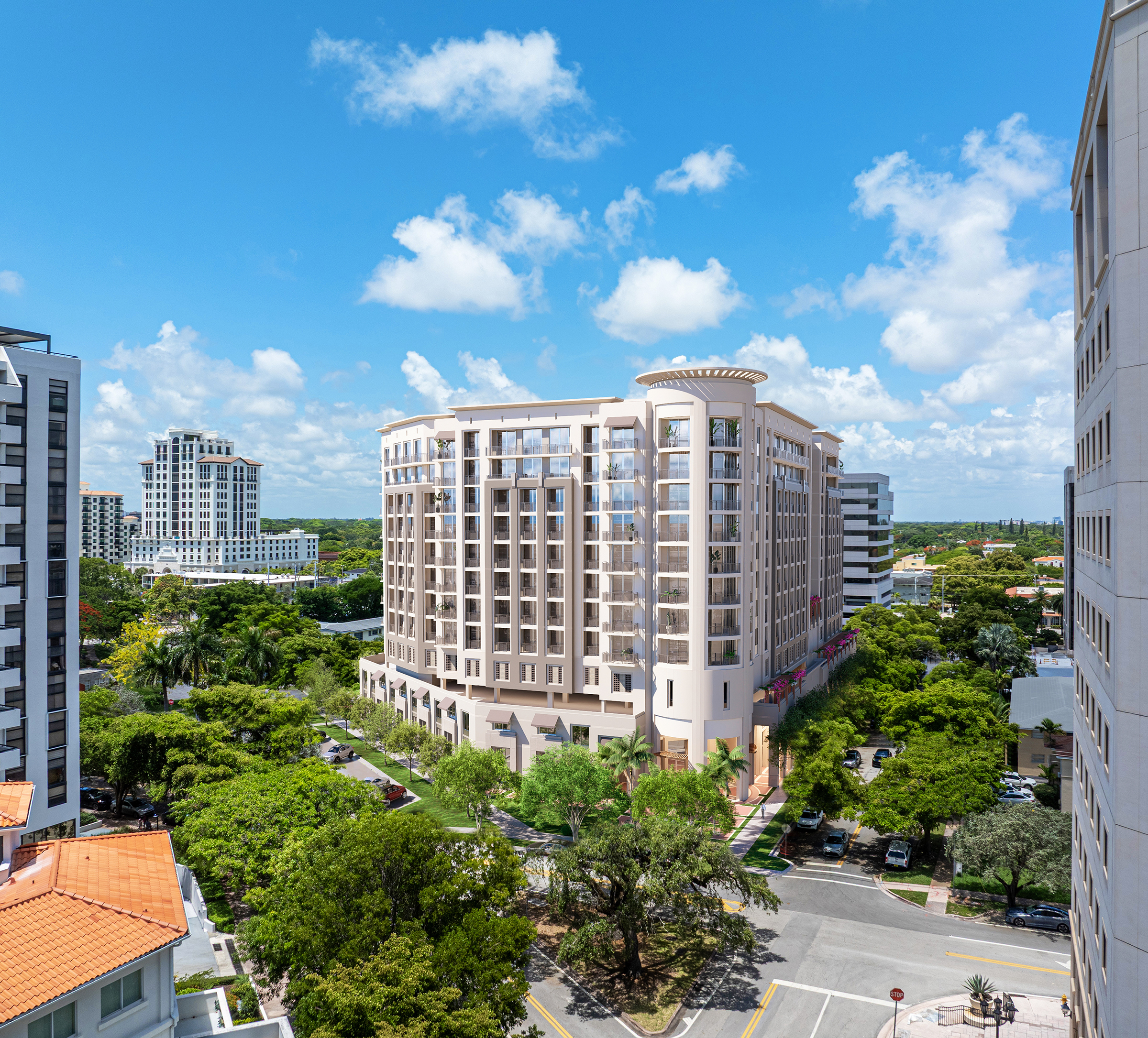 The Aurelian is a planned 161-unit luxury apartment complex in Coral Gables, one of the Miami area’s most exclusive neighborhoods. (Empira Group)