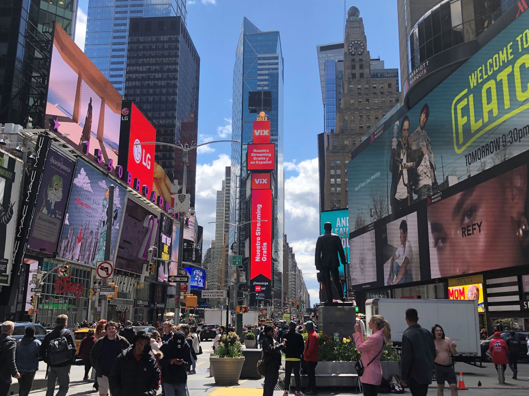 New York’s visitor level has recovered back to 93% of the pre-pandemic level. (Andria Cheng/CoStar)