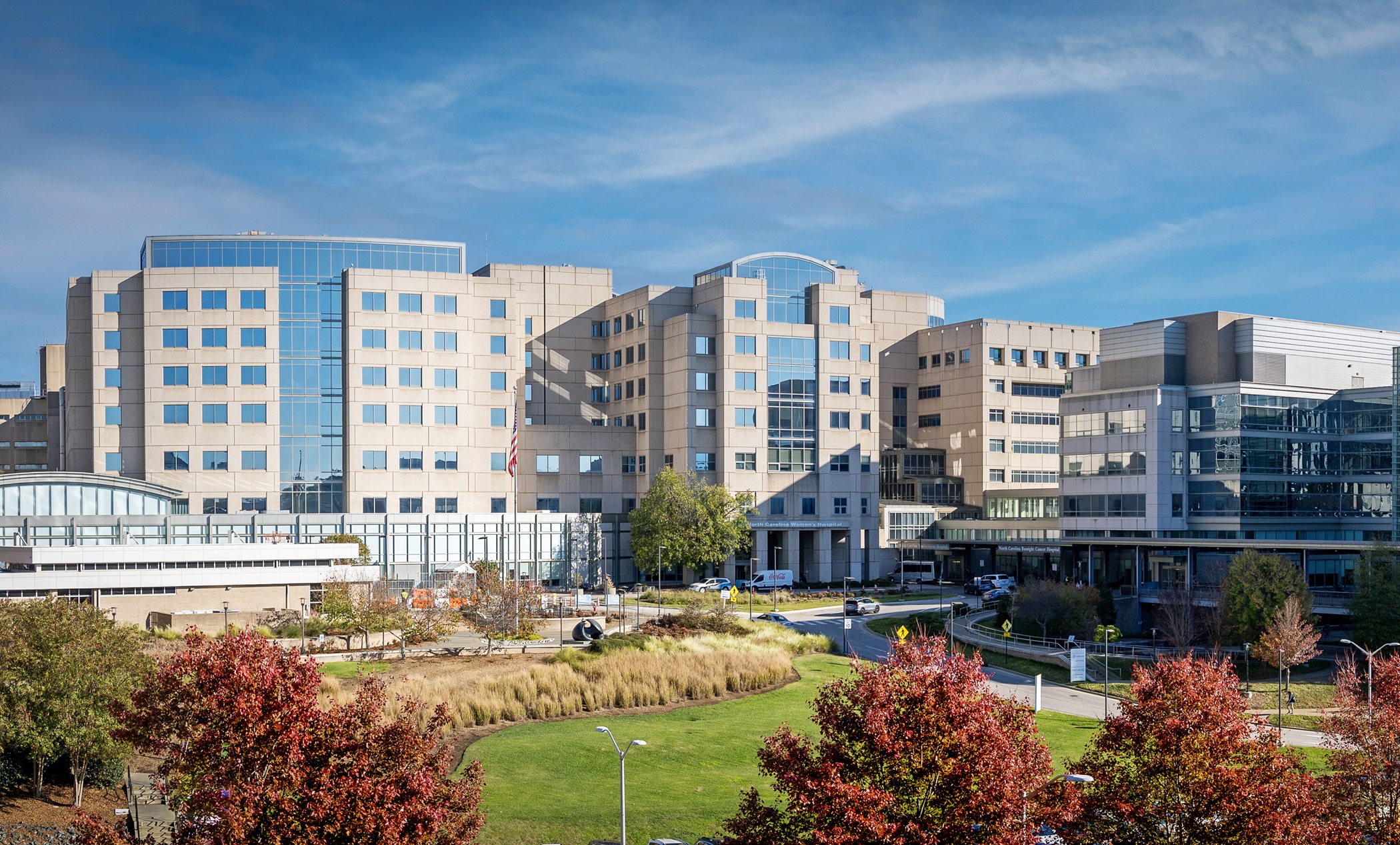 UNC Health wants to build a 50-bed hospital in Wake Forest, North Carolina, joining its main hospital in Chapel Hill, shown above. (CoStar)