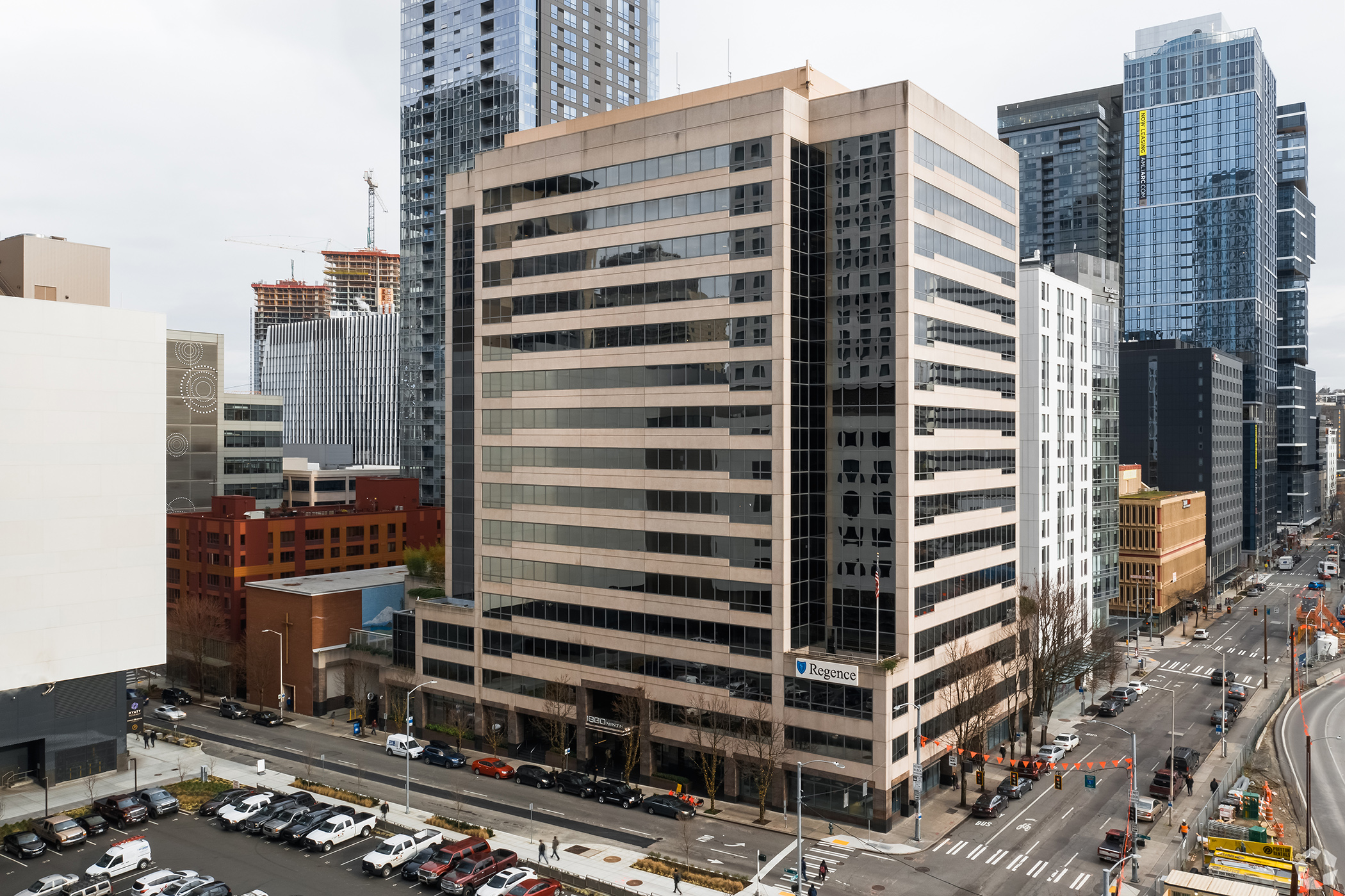 1800 Ninth in downtown Seattle was built in 1990 and occupied for over a decade by Amazon. (CoStar)