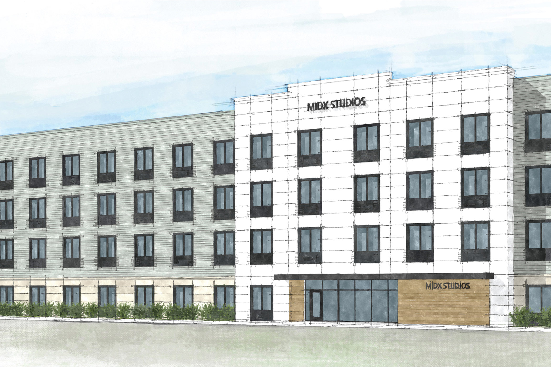 Marriott International's upcoming midscale extended-stay brand, known as Project MidX Studios, is targeted at guests looking to stay at least 20 nights. (Marriott International)