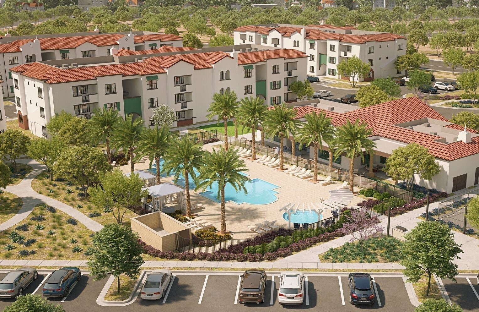 A rendering depicts Marlowe Peoria Place near Phoenix. When complete, the development is expected to include 370 units. (Greystar)
