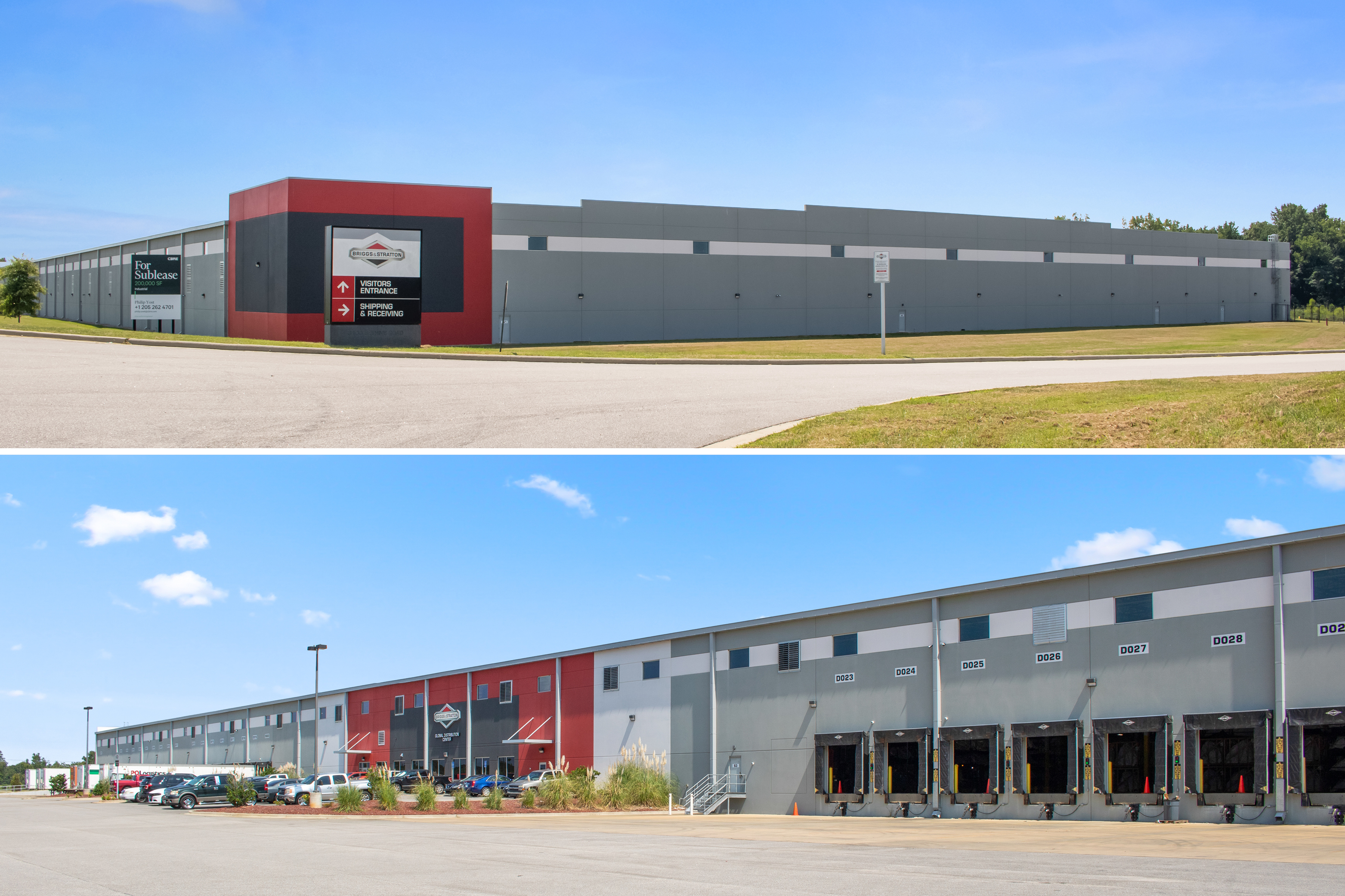 Briggs & Stratton, the giant engine maker for outdoor power equipment, is a major tenant in the distribution center at 3100 Beehive Road in Auburn, Alabama. (CoStar)