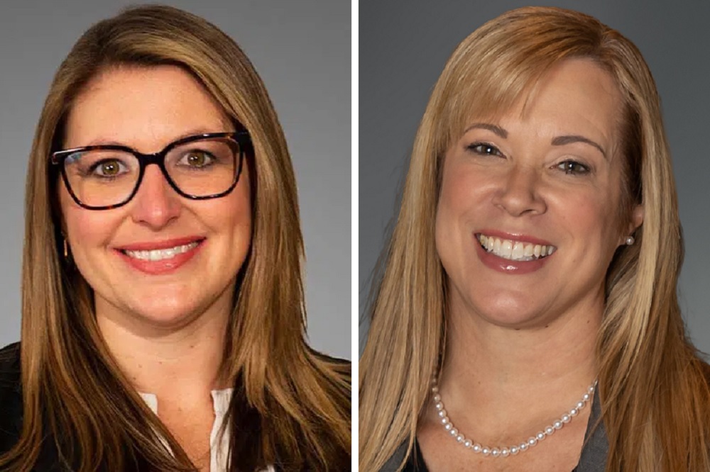 Bradley Company executives Kim Collins, left, and Heather Turner, right, were promoted to C-suite positions. (Bradley Co.)