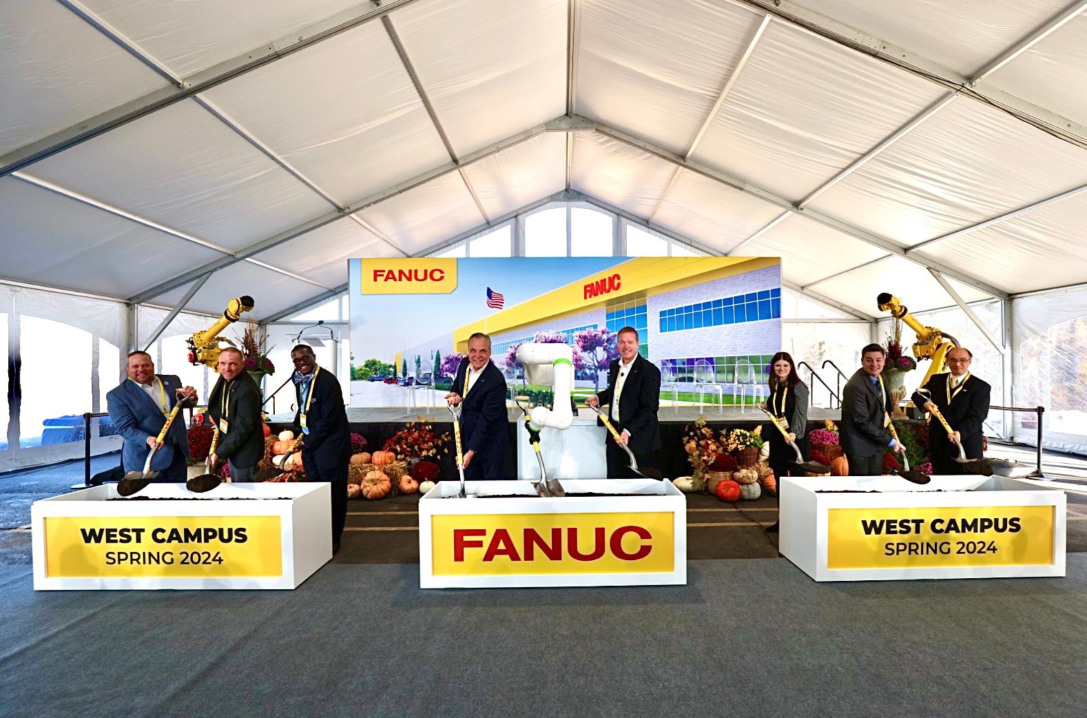 Fanuc America broke ground Tuesday on its new Auburn Hills, Michigan, campus. (Fanuc America Corp.)