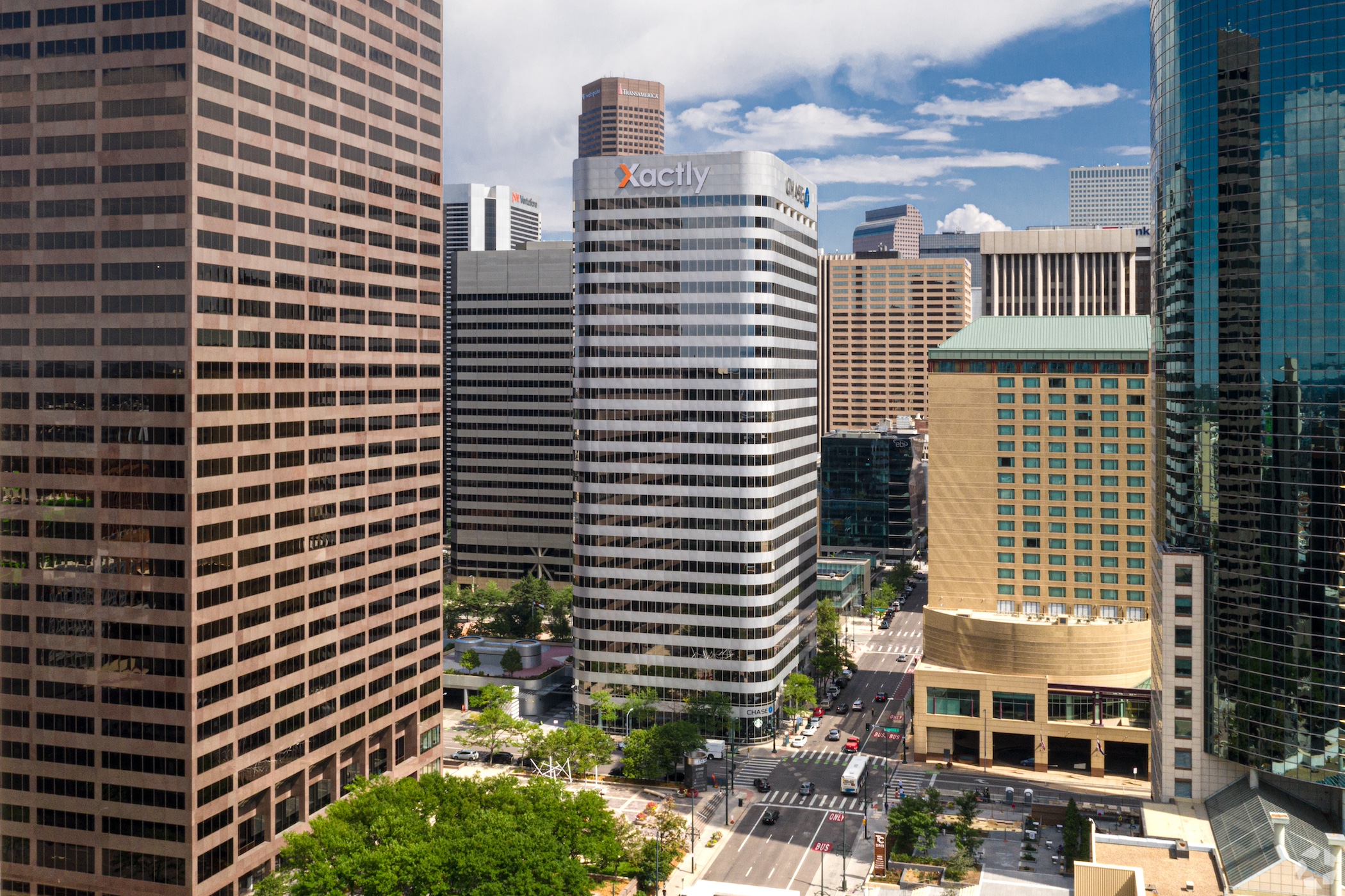 Xactly, a Silicon Valley software company, opened its 40,000-square-foot office in downtown Denver in 2018. (CoStar) 