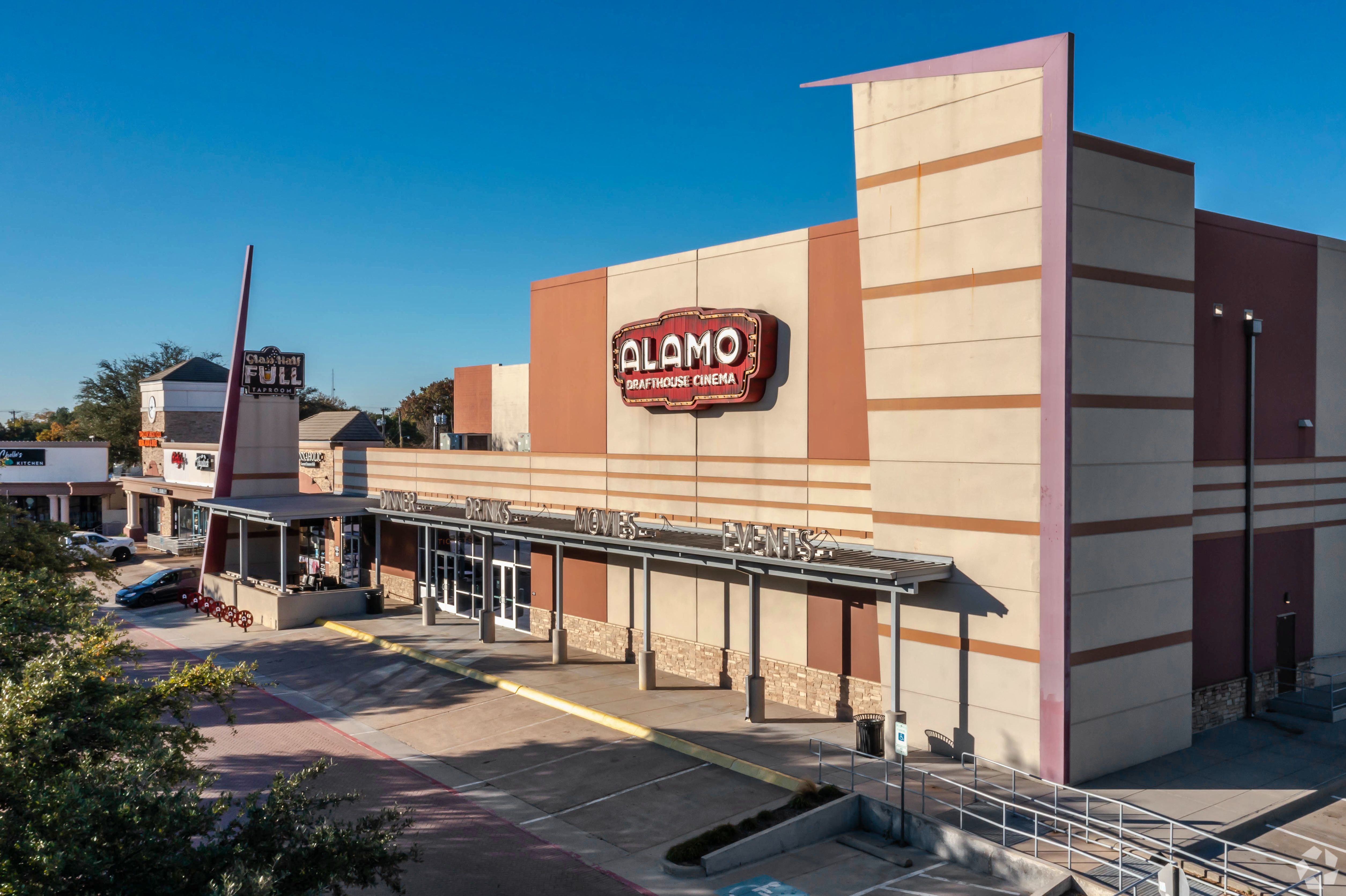 The Alamo Drafthouse (pictured) in Richardson, Texas, is one of the locations that closed this week. (CoStar)