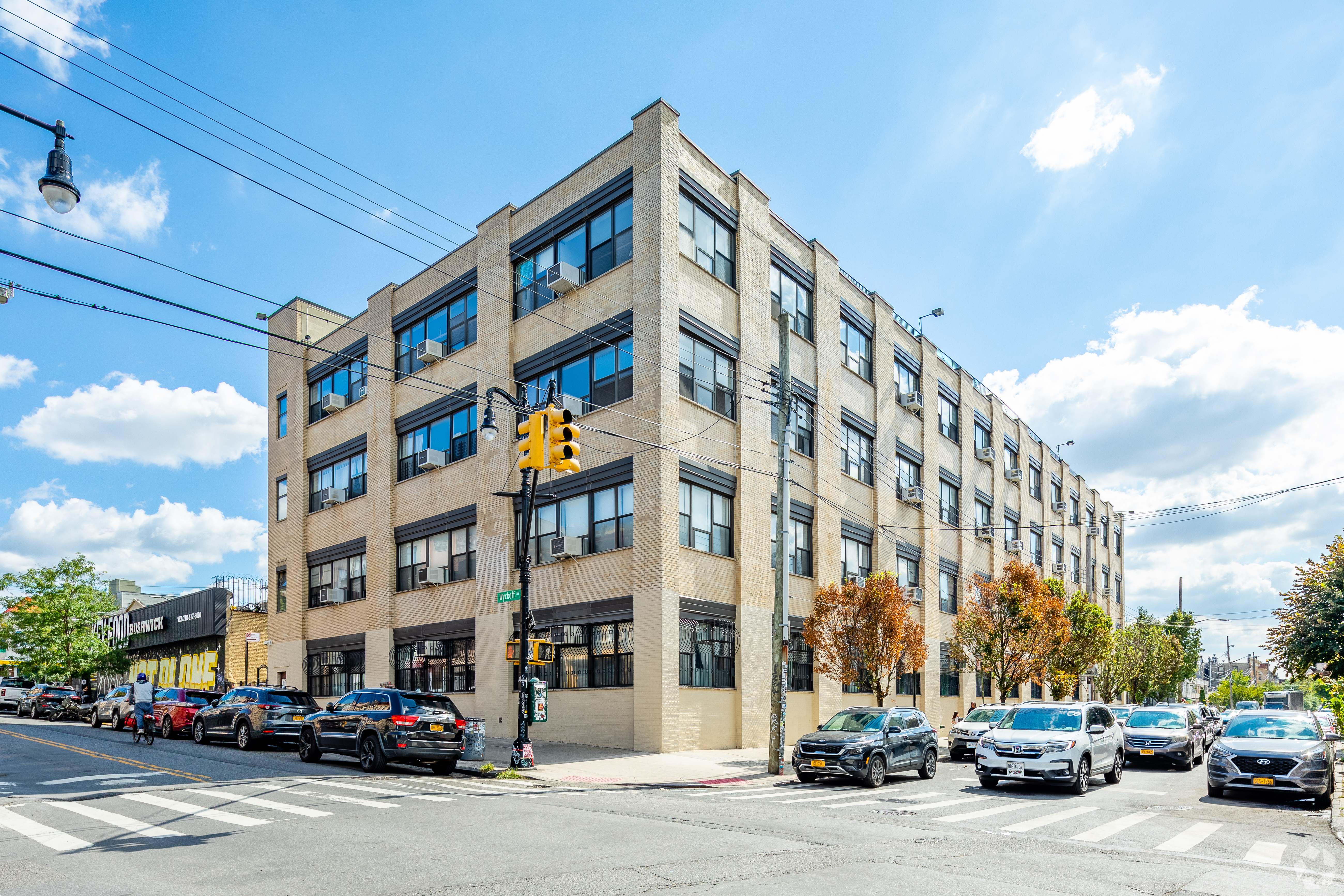 The 50-unit apartment building at 70 Wyckoff Ave. in Brooklyn, New York, has sold for more than $12 million. (Chase Brock/CoStar)