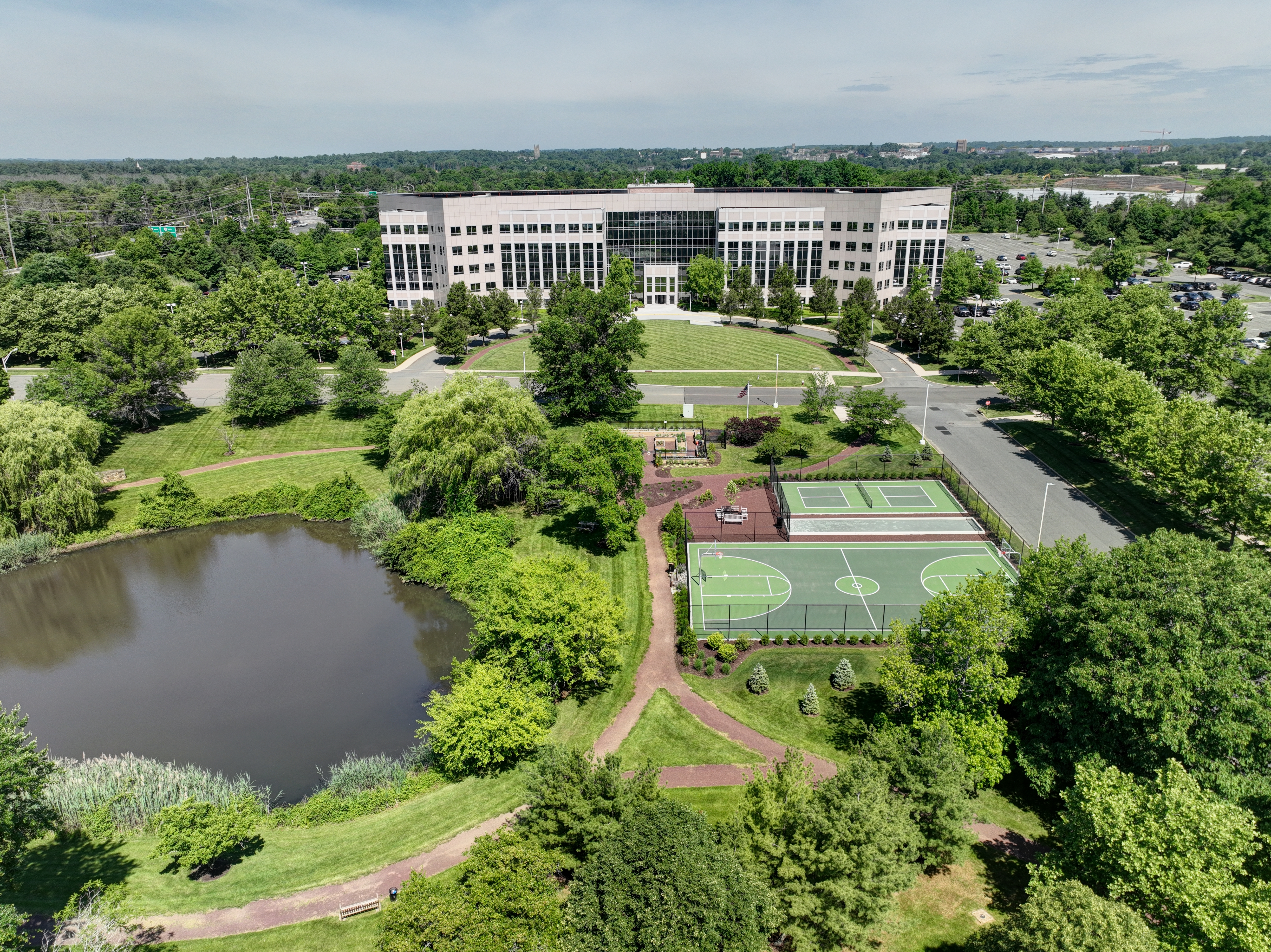 Argent Ventures purchased 1 University Square Drive in Princeton, New Jersey, for $96 million in 2019. (JLL)
