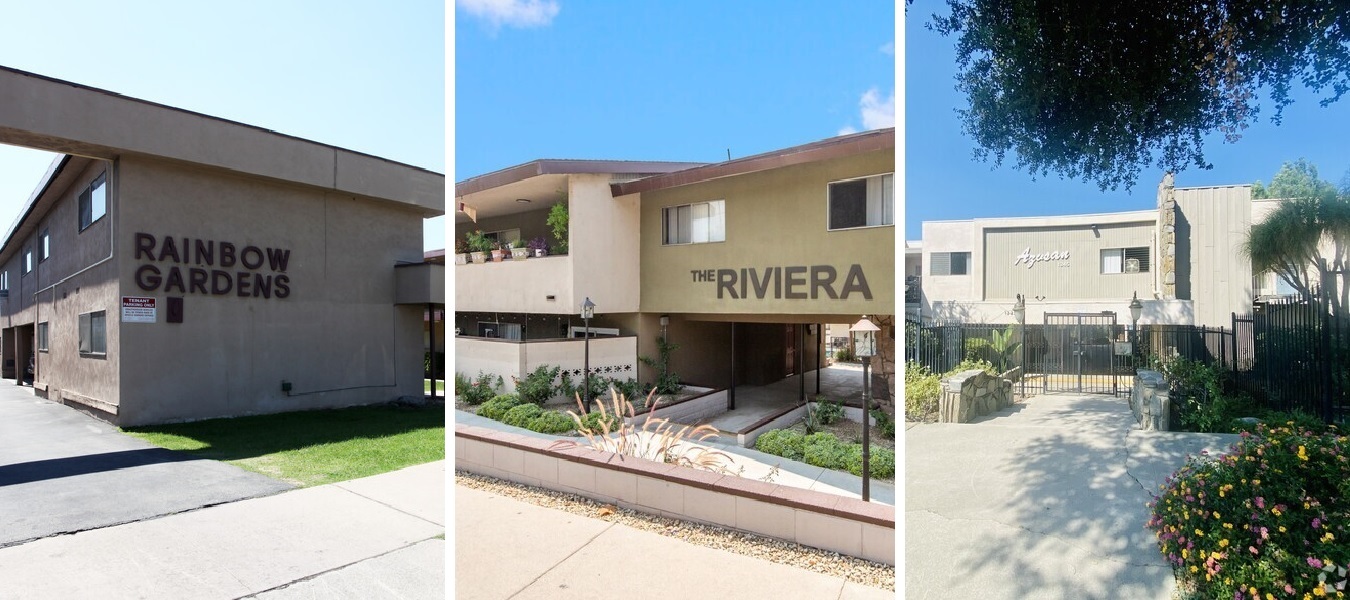 A portfolio of three apartment buildings spread across roughly 3.4 acres in the Azusa multifamily market of Los Angeles County has sold. (CoStar)