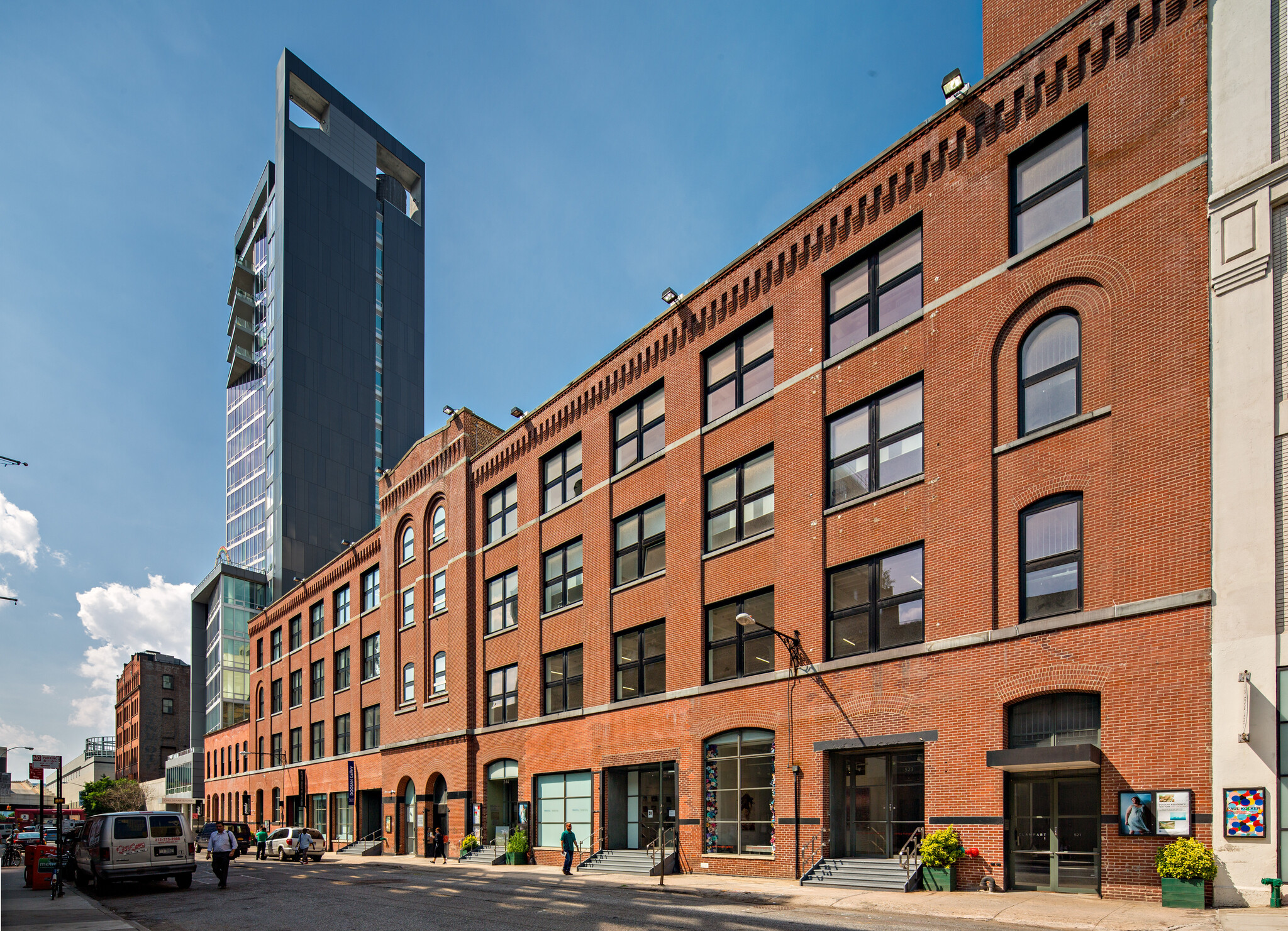 A joint venture purchased four office properties in New York with plans for partial conversions of the buildings, including this property at 521-531 W. 25th St. (CoStar)