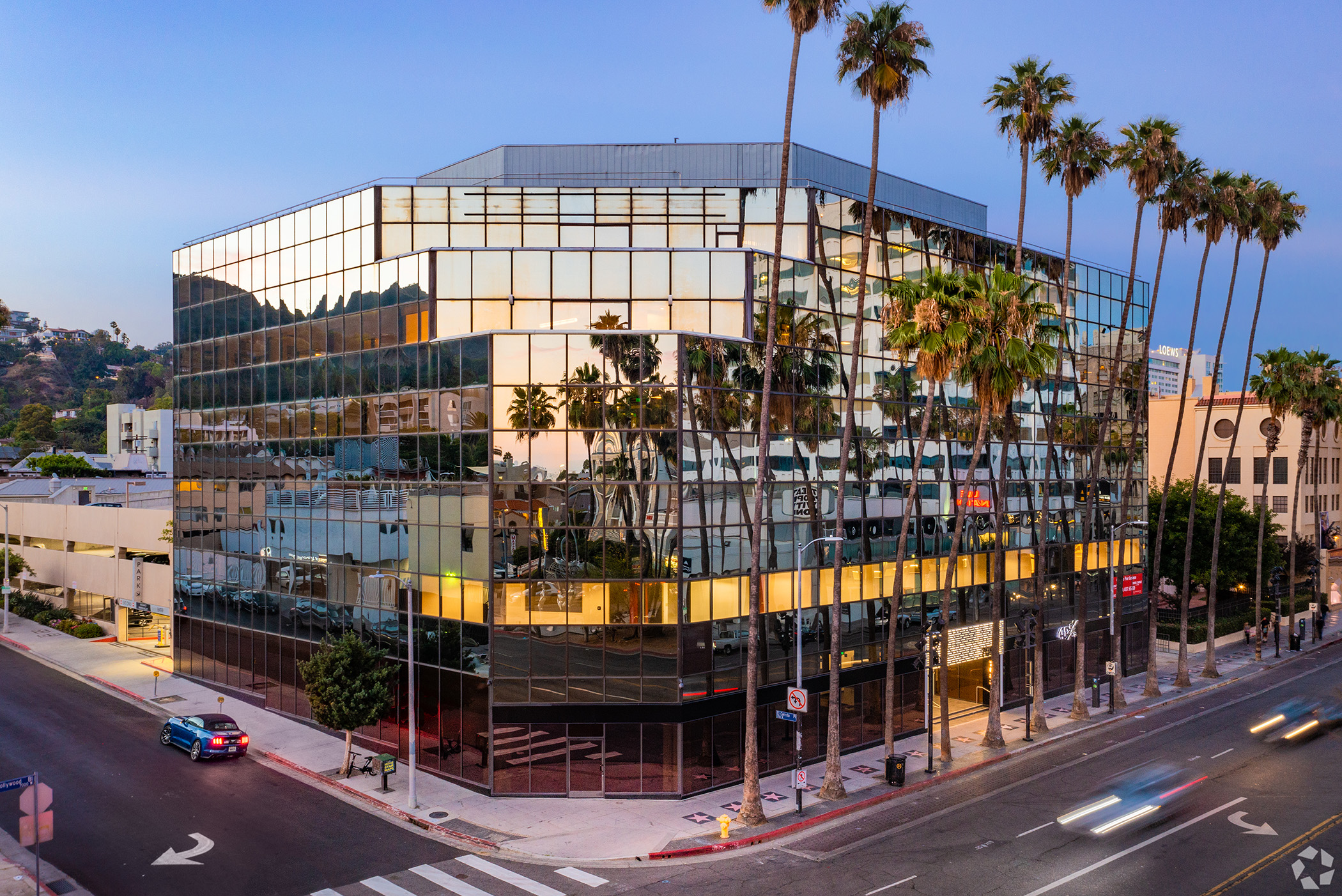 Newmark in June brokered the $295 million sale of an office building at the corner of Hollywood Boulevard and La Brea Avenue in Los Angeles. (CoStar)