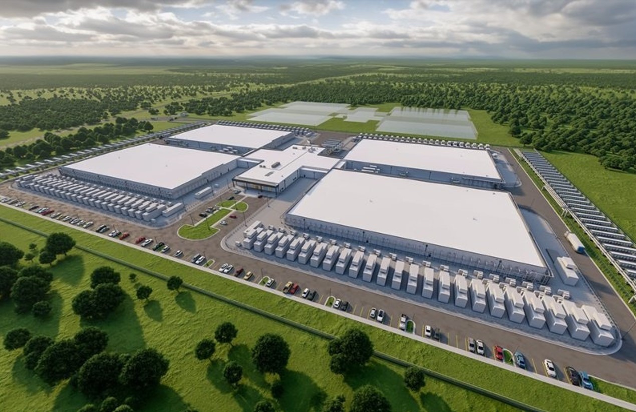 A rendering of the data center campus, commonly known as the first Stargate Project, in Abilene, Texas, being developed by Crusoe Energy. (Crusoe Energy)