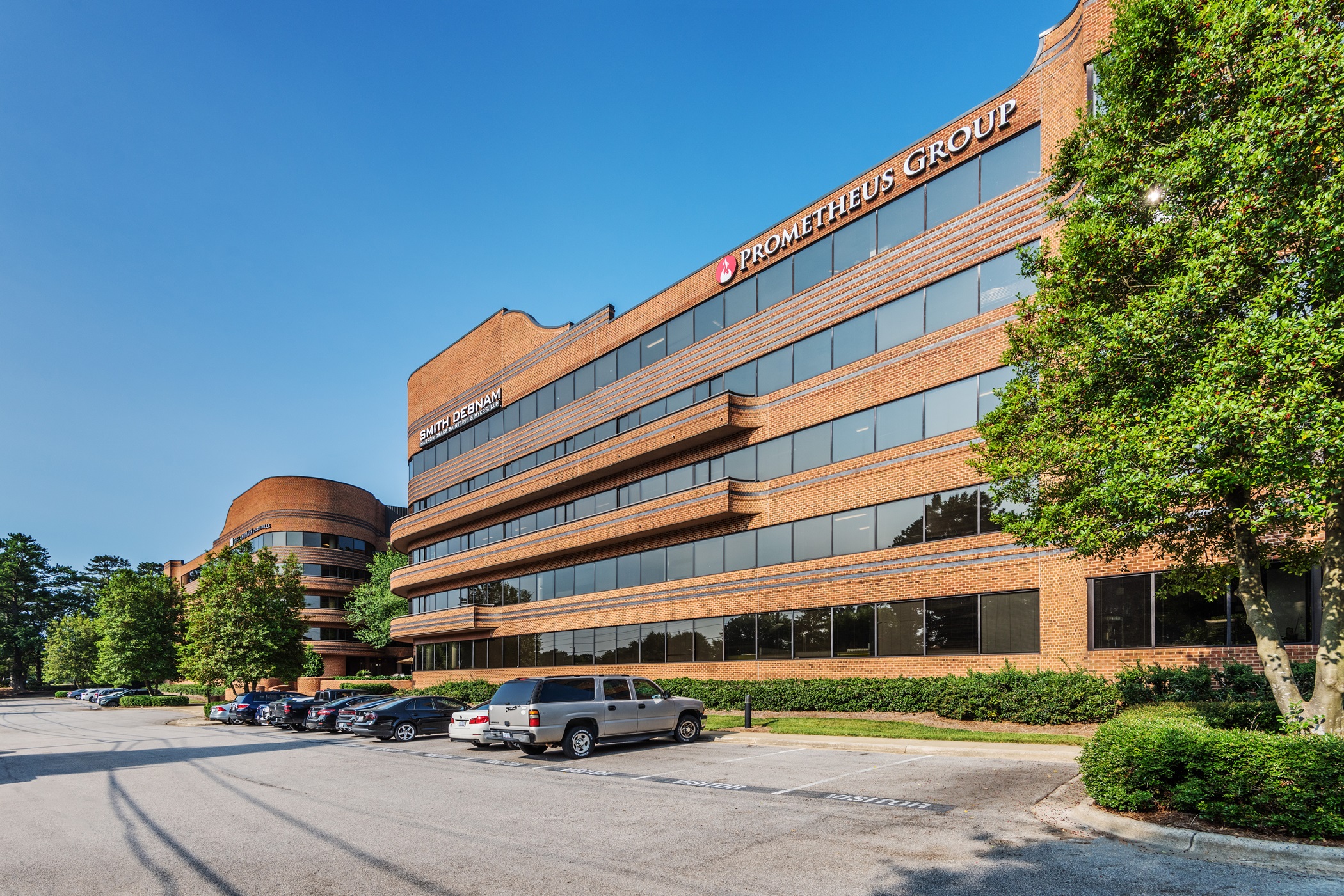 Smith Debnam signed a long-term renewal for its Raleigh, North Carolina, headquarters. (CoStar)