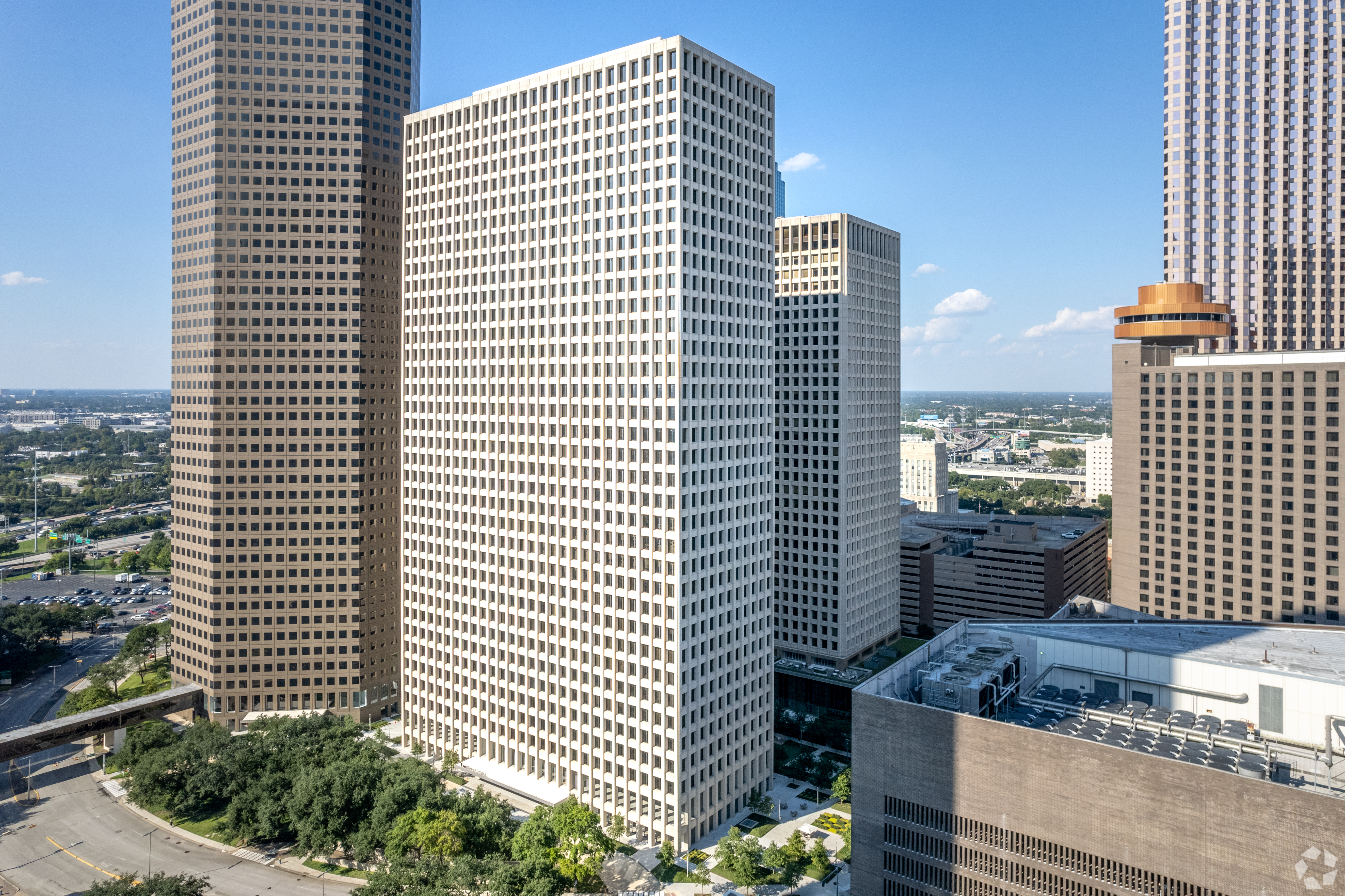 Plains All American Pipeline, one of Houston's largest publicly traded companies, has been based in the city's Three Allen Center tower for more than three decades. (CoStar) 