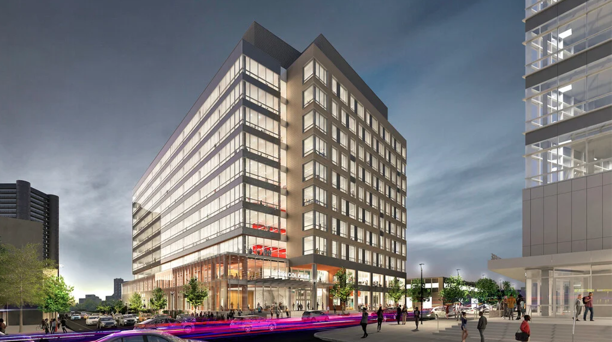 Cancer biotech Arvinas leased three floors of space at the 101 College St. development in 2021 to expand its corporate headquarters in New Haven, Connecticut. (Elkus Manfredi Architects)