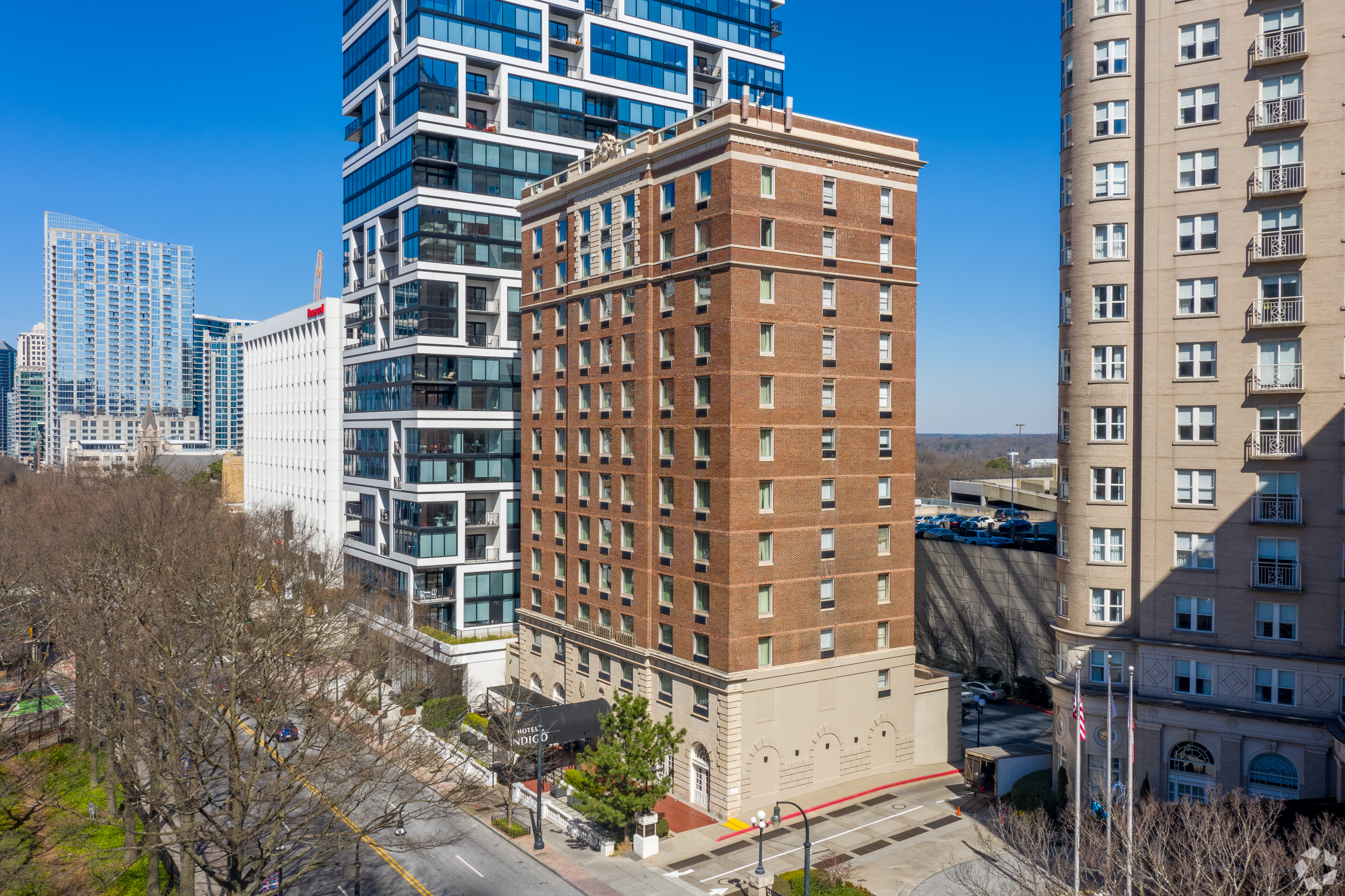 The Hotel Indigo Atlanta Midtown was one of the hotels Ashford Hospitality Trust was able to modify and extend the loan on during the fourth quarter. (CoStar)