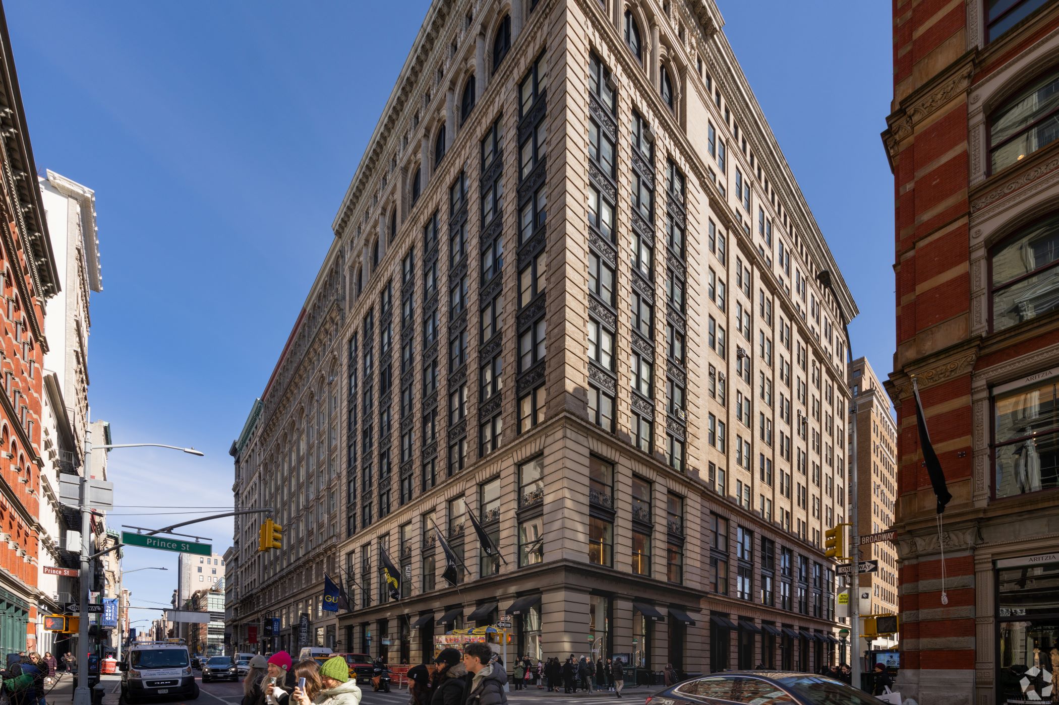 A $200 million loan backed by the Prince Building in Manhattan's SoHo has been restructured. (CoStar)