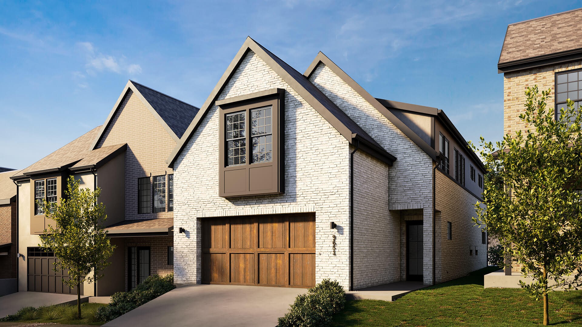A rendering of a Stillwater Capital single-family home. The Dallas-based residential developer has teamed up with home lot developer Forestar Group to acquire a high-profile tract out of receivership. (Stillwater Capital)