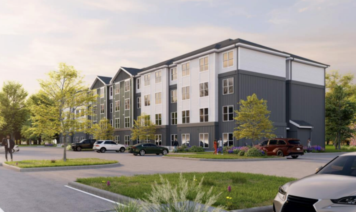 Altera Jacaranda is expected to be the only moderately priced, newly constructed apartment project in Venice, Florida, with 280 garden-style apartment units spread across five four-story buildings. (Wood Partners) 