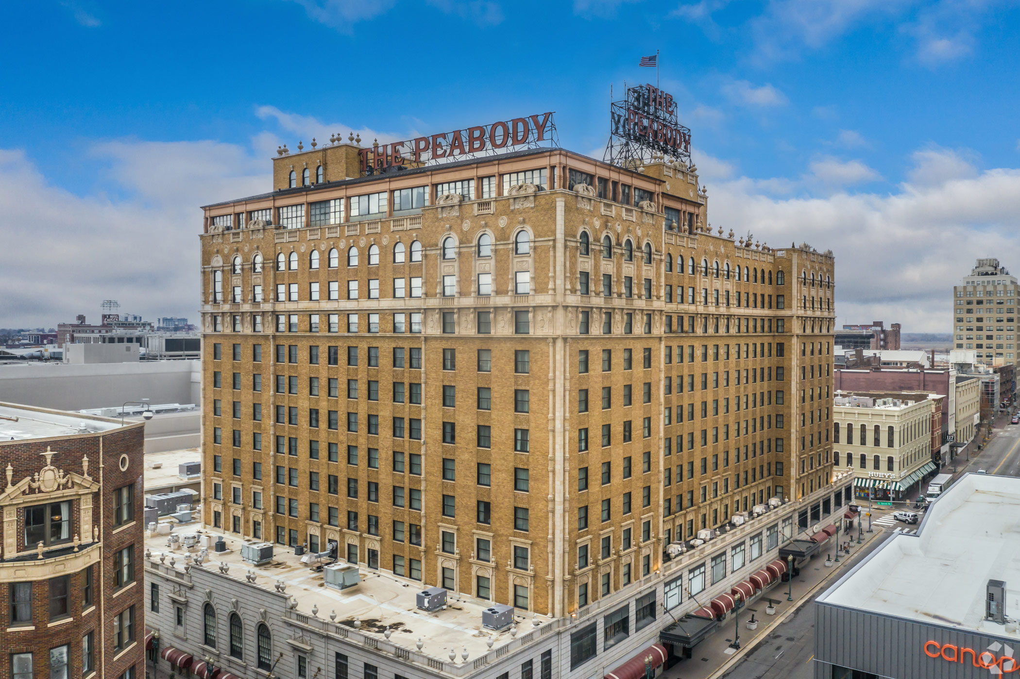 The Peabody hotel is a key feature in downtown Memphis, Tennessee, but is most known for its daily duck march attraction. (CoStar)