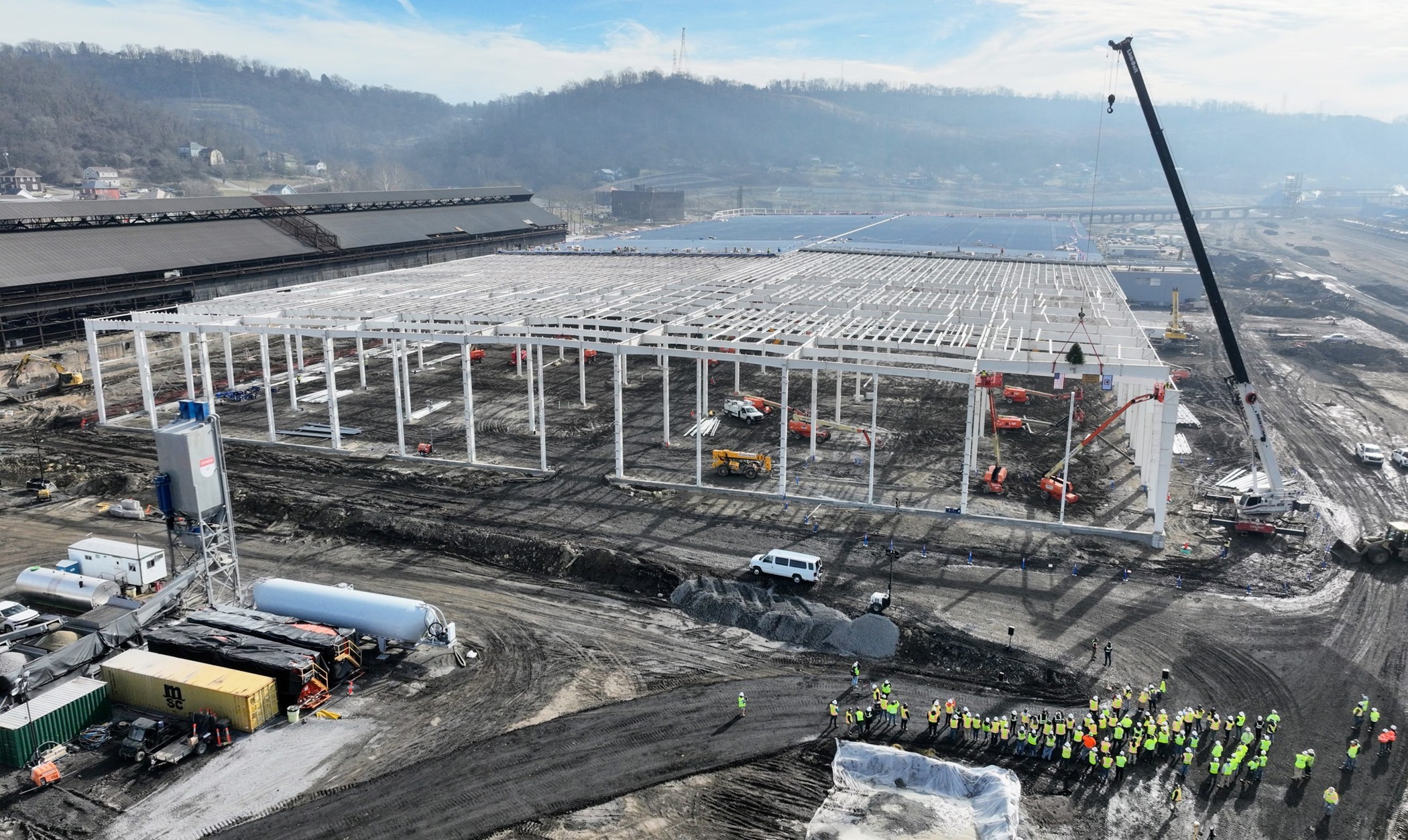 Form Energy is developing an iron-air battery manufacturing plant on the former site of a Weirton Steel Works plant in Weirton, West Virginia. (Form Energy)